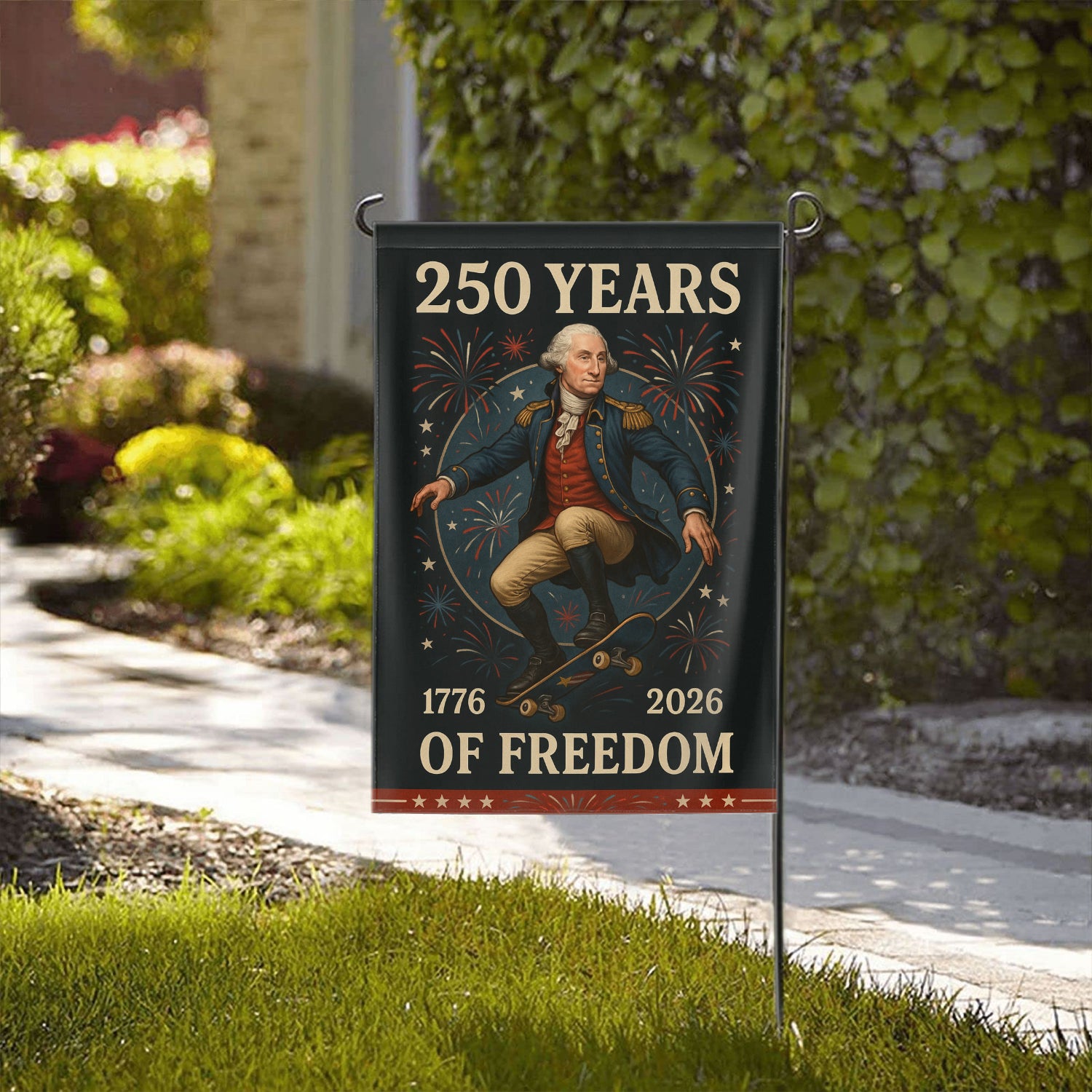 250 Years Of Freedom Garden Flag 12''x18'' Twin-Side Printing