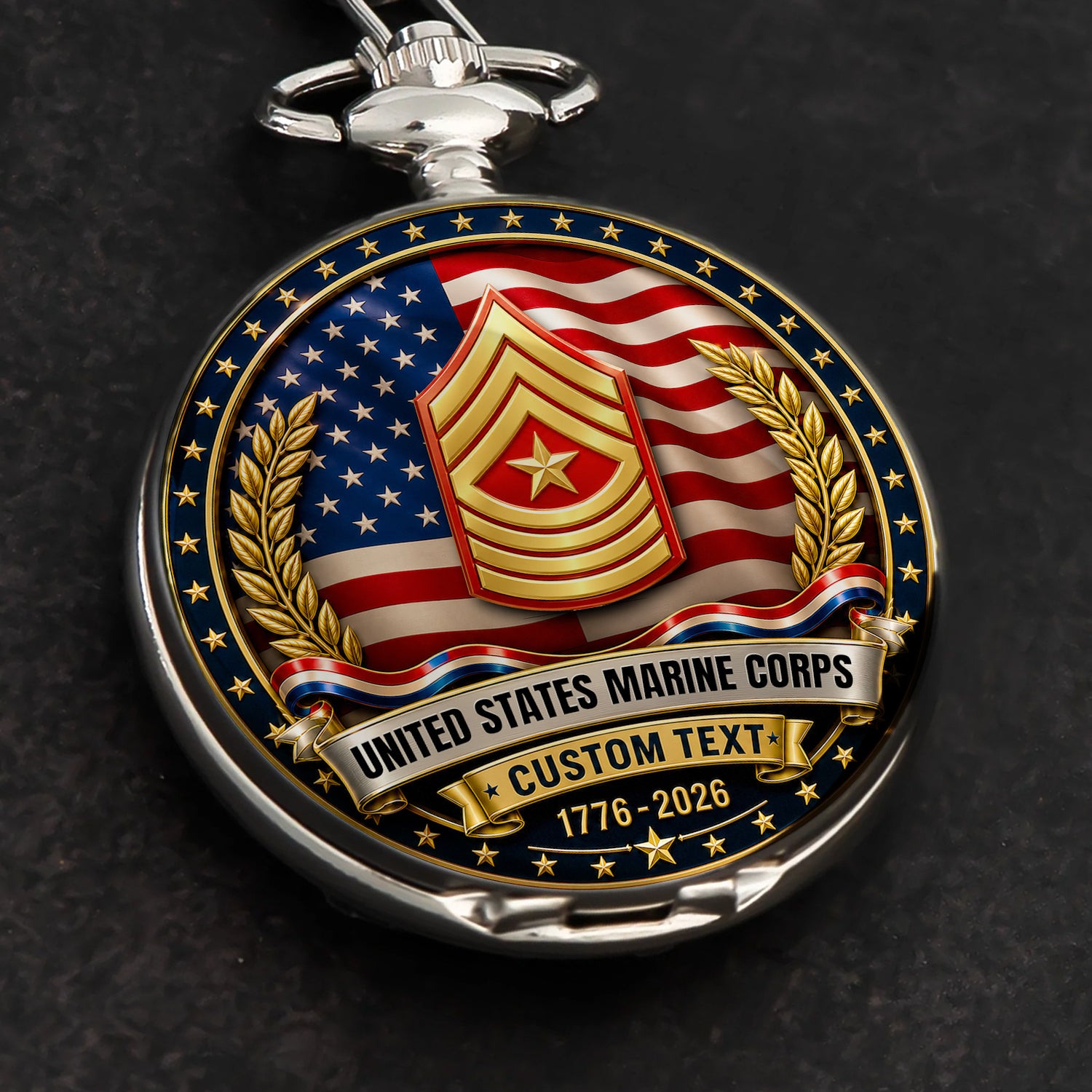 USMC 250 Years Service Pocket Watch Gift