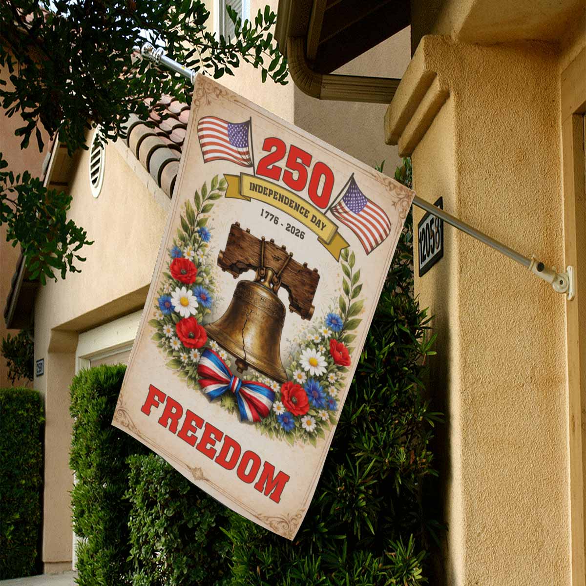 America 250 House Flag Independence Day Freedom Flag