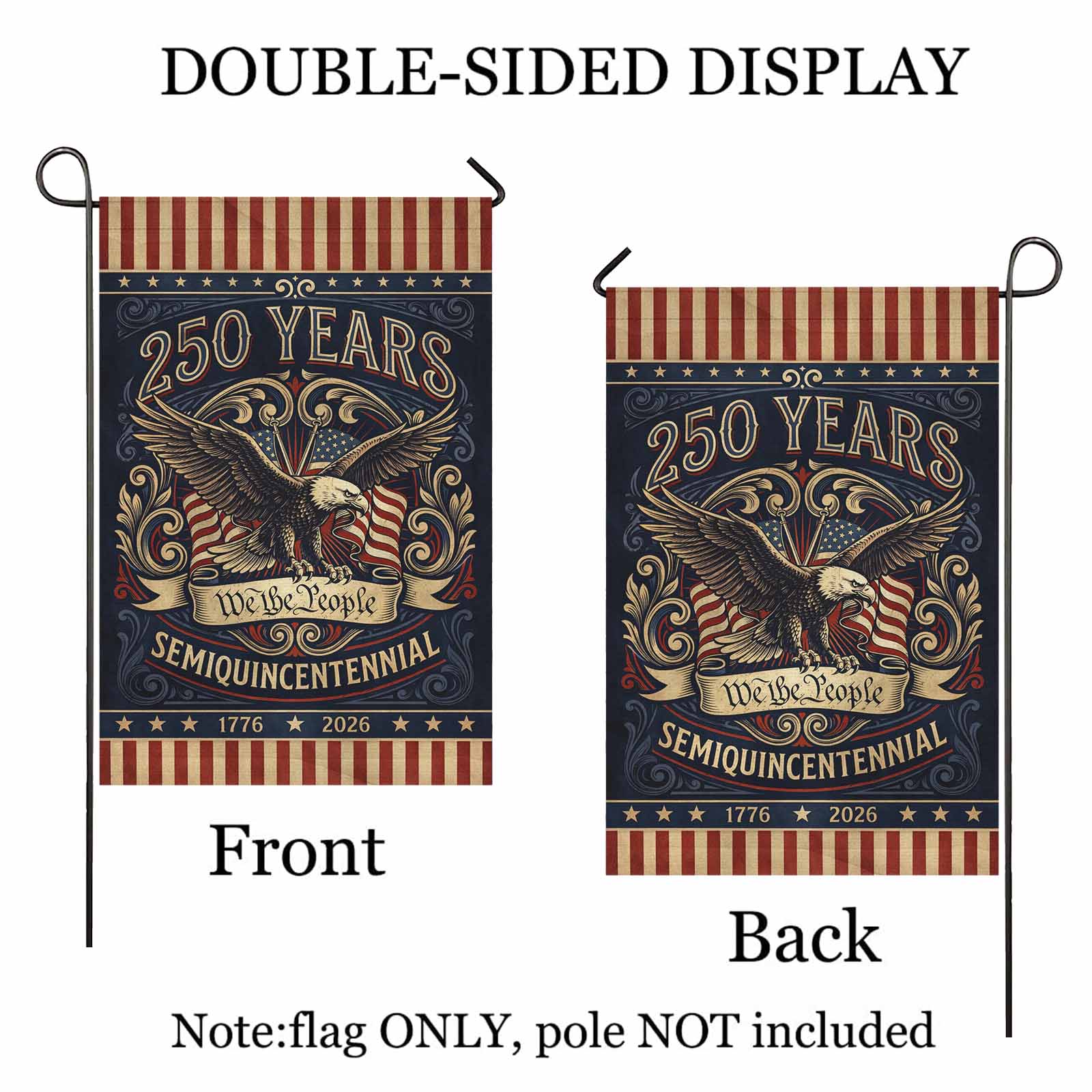 America 250 Garden Flag 1776-2026 We The People Semiquincentennial