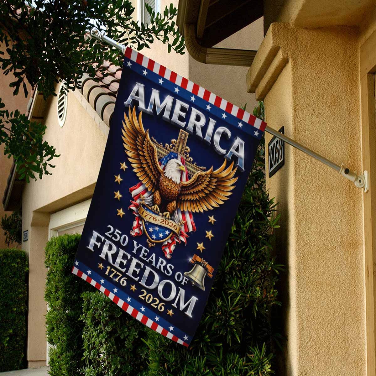 America 250 House Flag – 250 Years of Freedom 1776–2026 US Anniversary