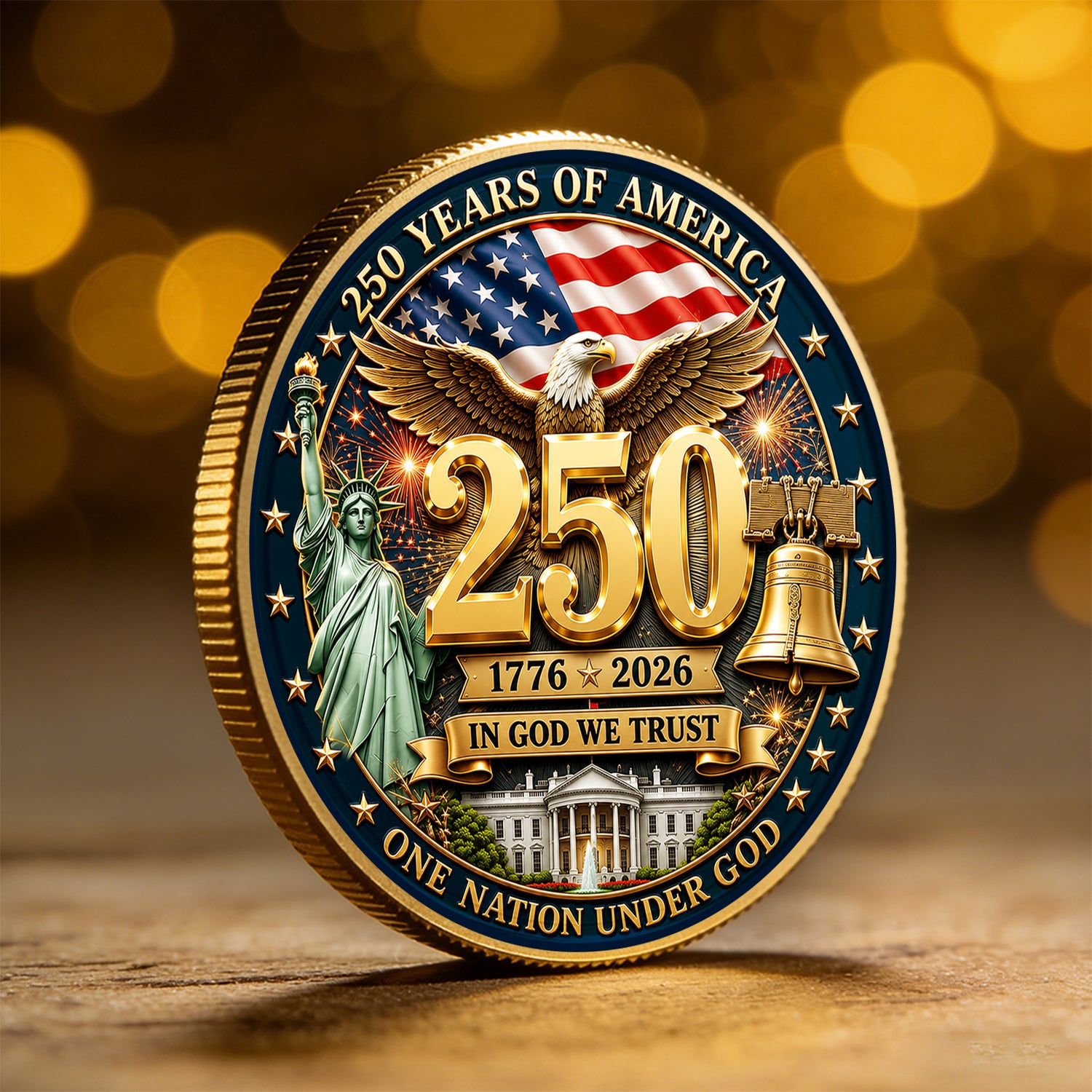 Personalized U.S. Navy 250th Anniversary Challenge Coin