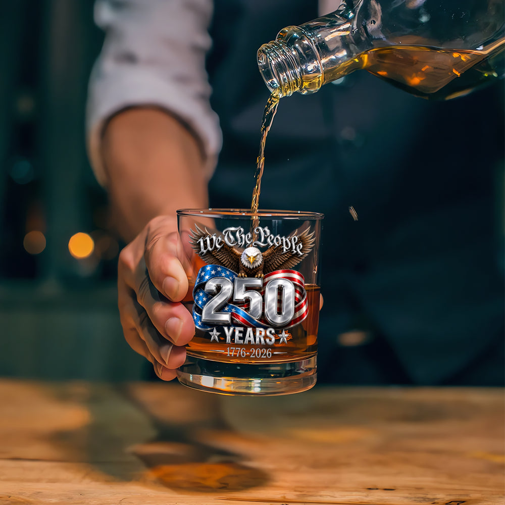 USA 1776-2026 Commemorative Whiskey Glass Gift