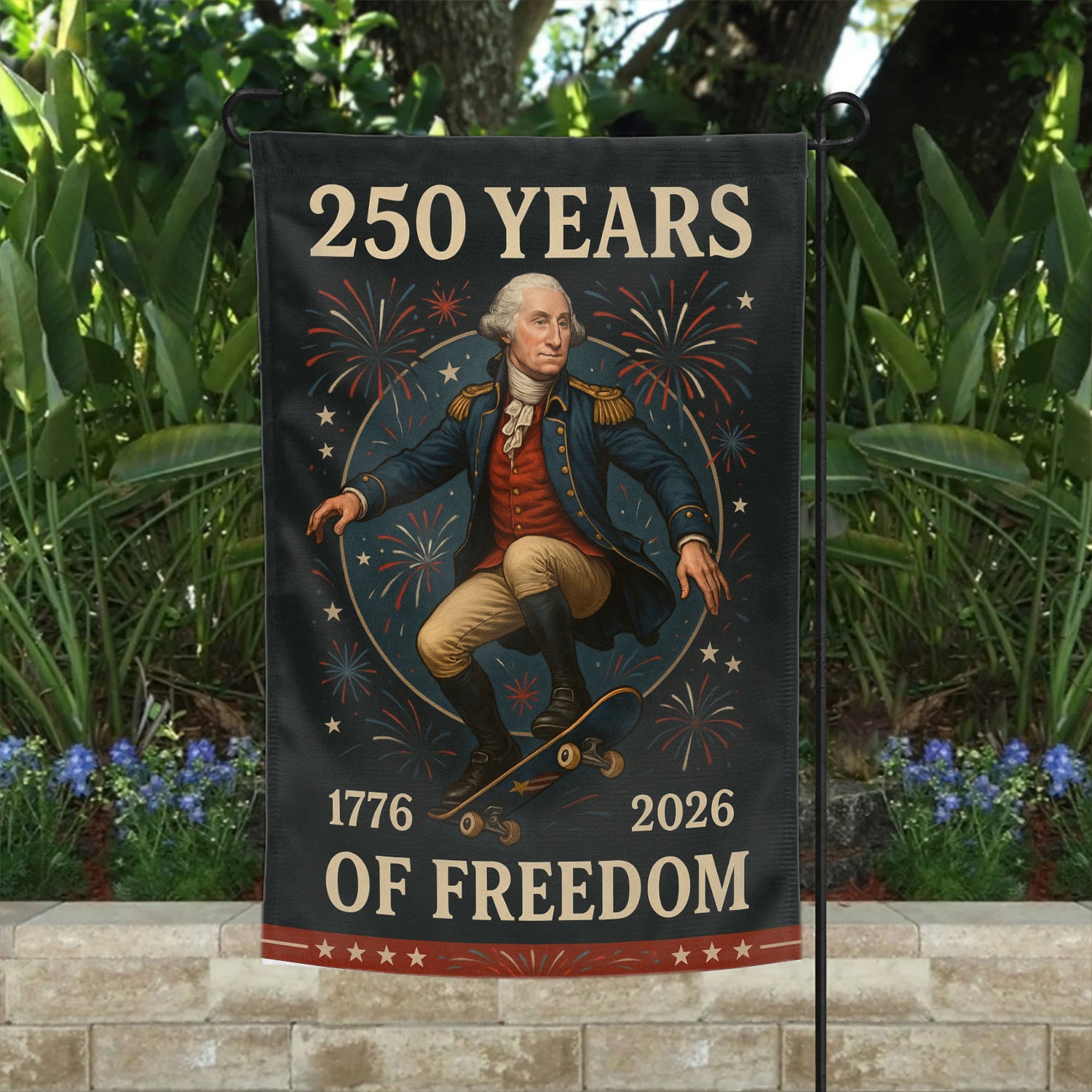 250 Years Of Freedom Garden Flag 12''x18'' Twin-Side Printing
