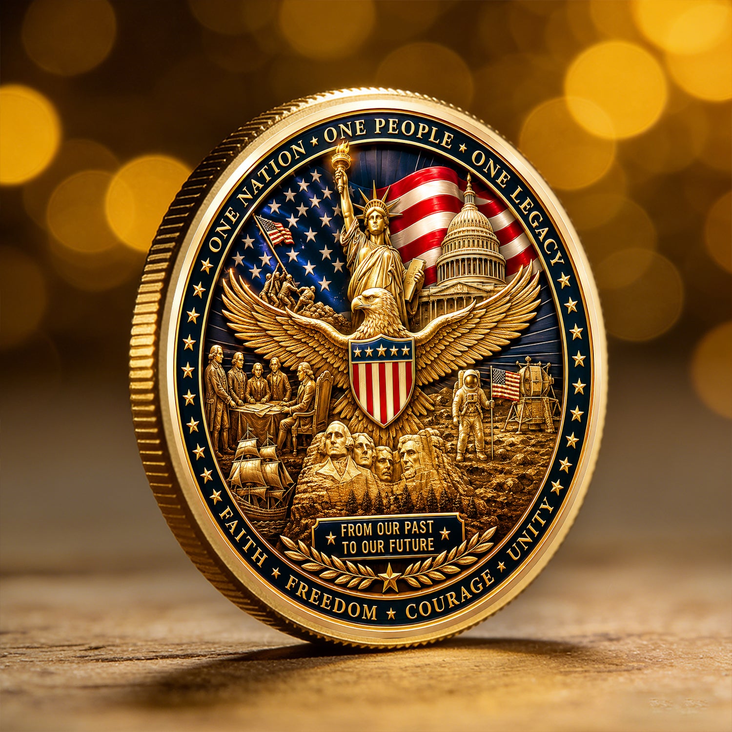 United States Of America 250th Anniversary Challenge Coin