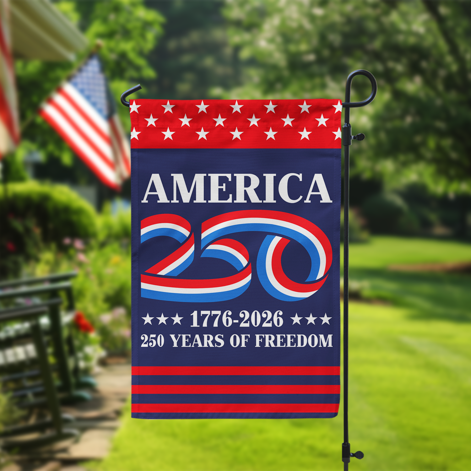 America 250 1776 - 2026 Garden Flag 12''x18'' Twin-Side Printing