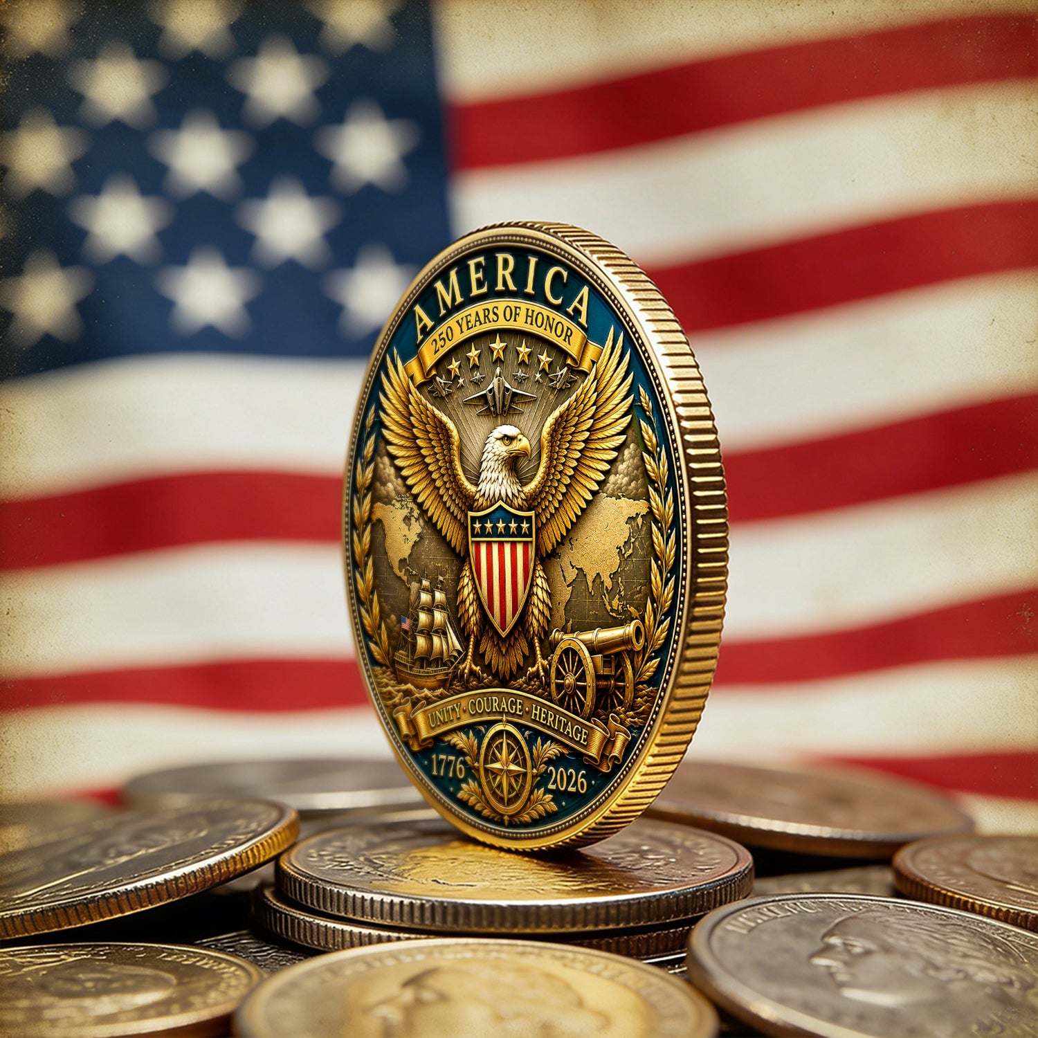 Custom U.S. Air Force 250th Anniversary Challenge Coin