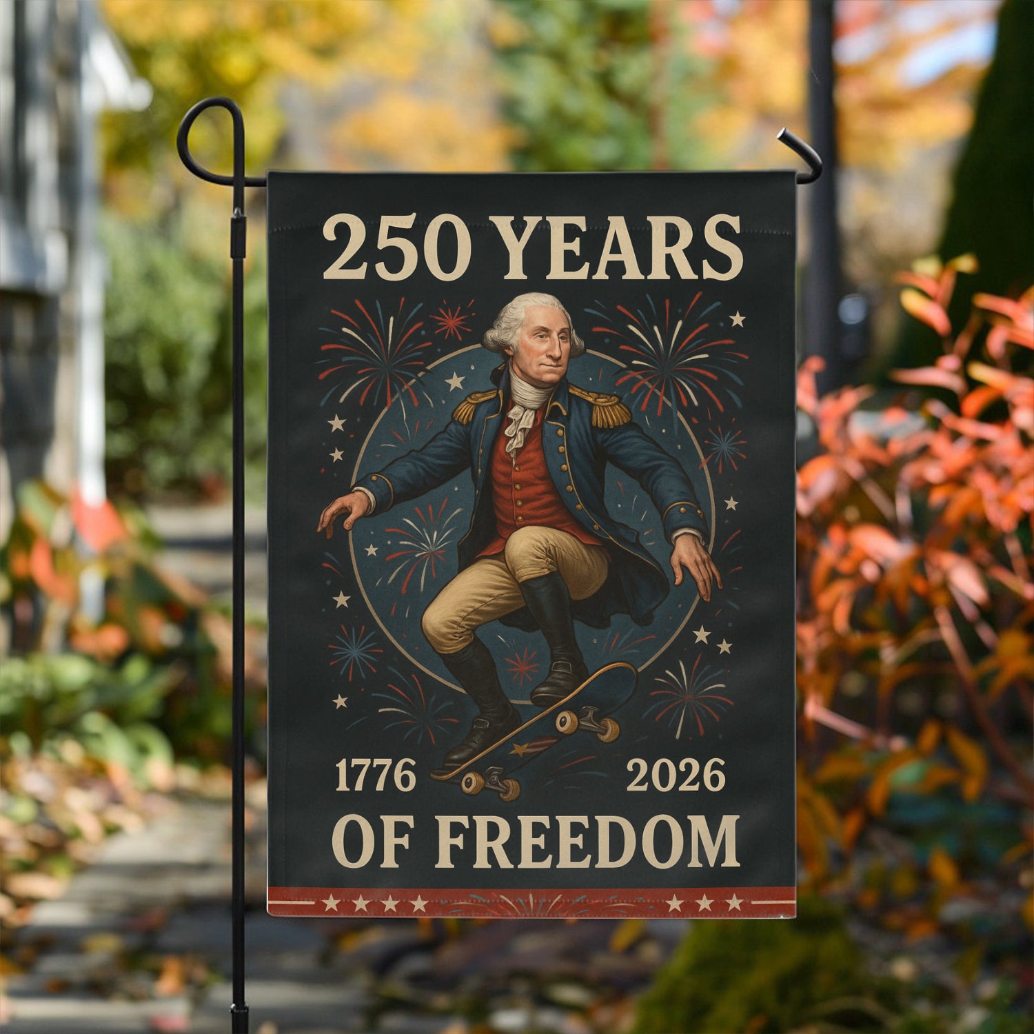 250 Years Of Freedom Garden Flag 12''x18'' Twin-Side Printing