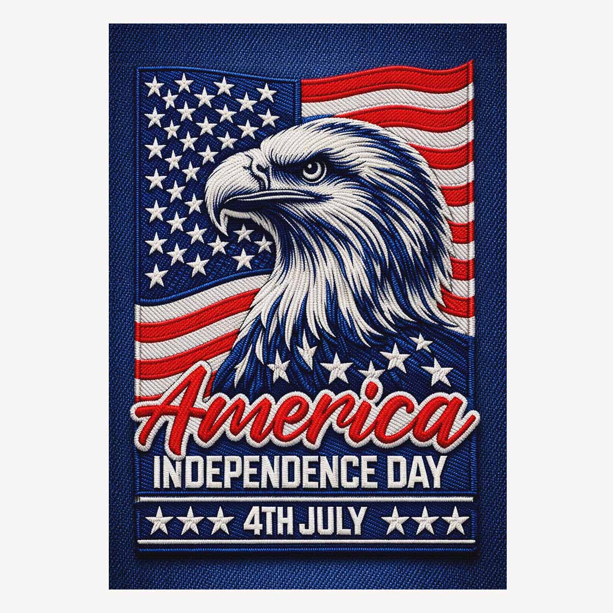 American Eagle House Flag Patriotic USA Independence Day July 4 Decor