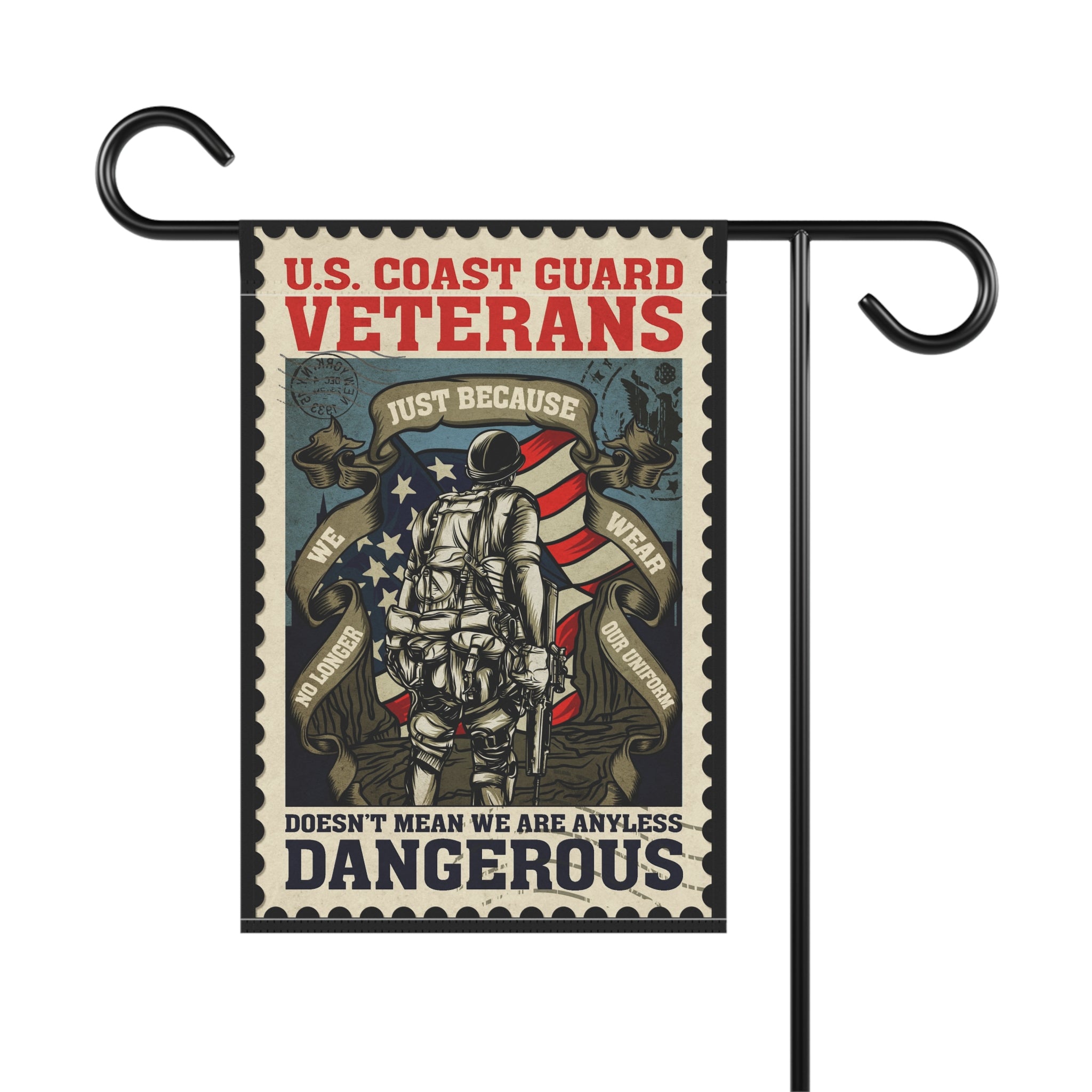 U.S. Coast Guard Veterans Garden Banner - Patriotic Outdoor Decor, Celebrate Service & Sacrifice