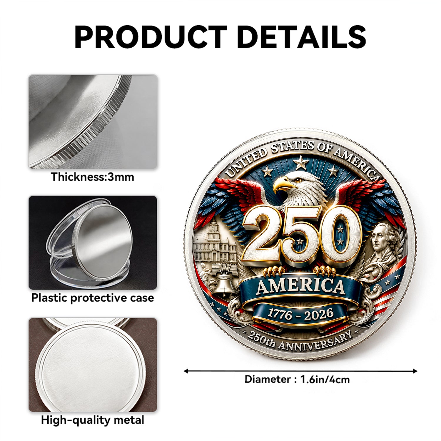 America 250 Air Force Unit Coin Custom Military Recognition
