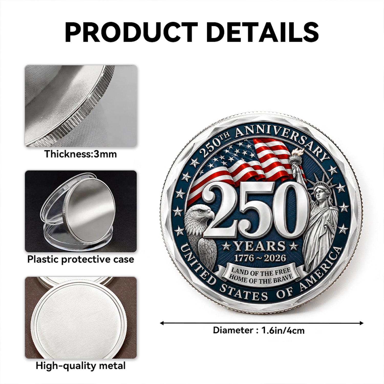 Personalized U.S. Navy Coin 250 Years Military Gift