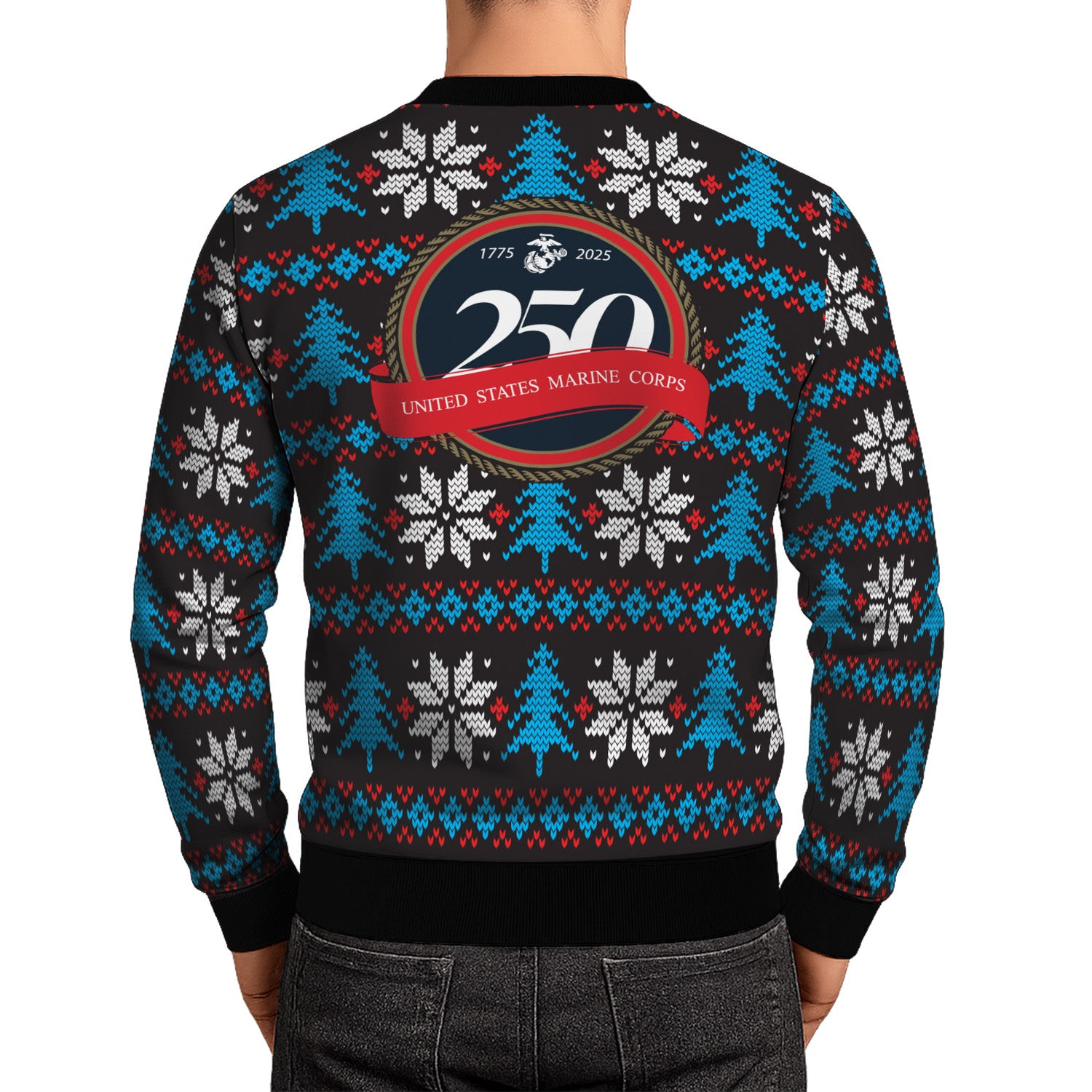 USMC 250th Anniversary Ugly Christmas Sweater for Women Men