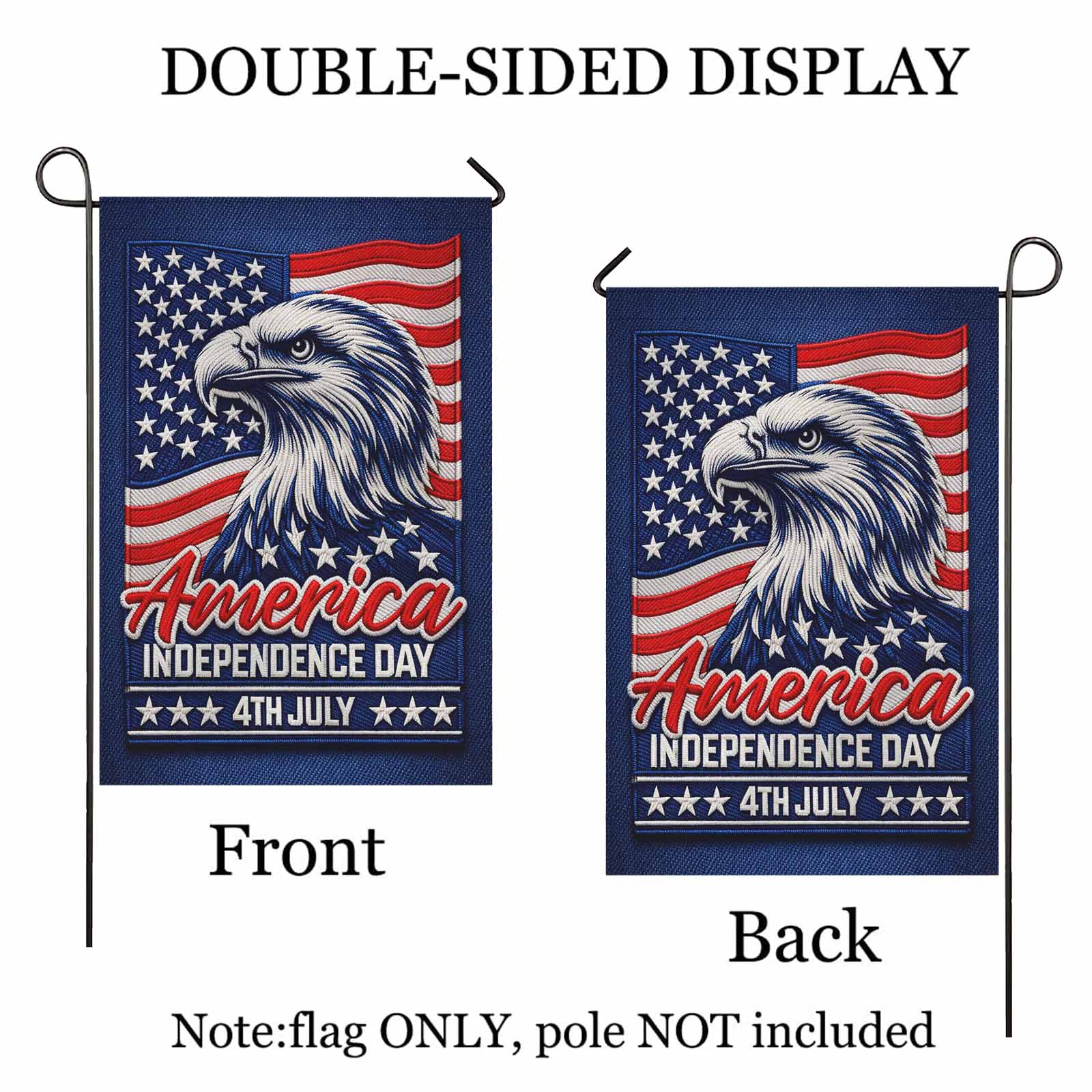 American Eagle Garden Flag Patriotic USA Independence Day July 4 Decor