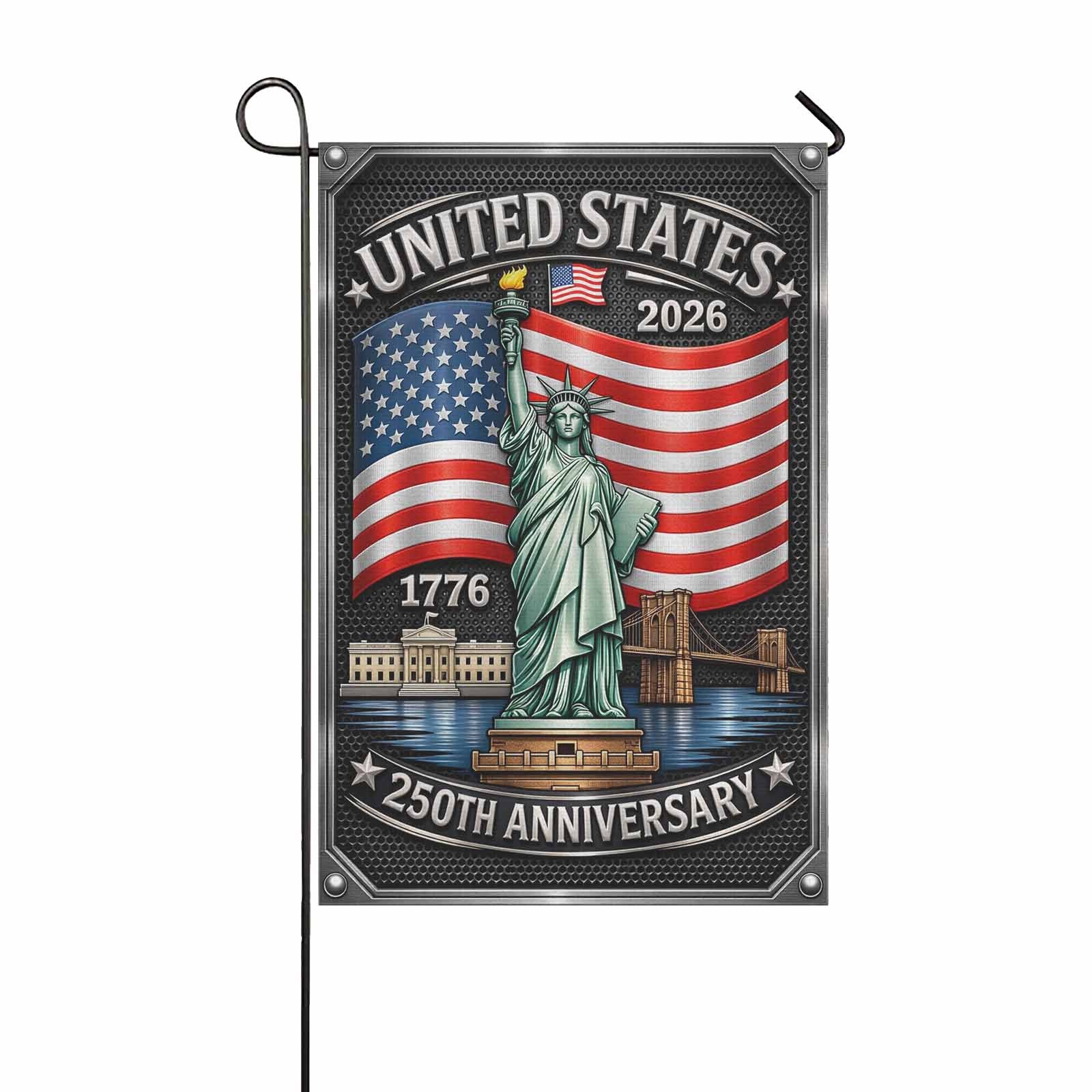 USA 250th Anniversary Garden Flag Patriotic Liberty American Flag Decor