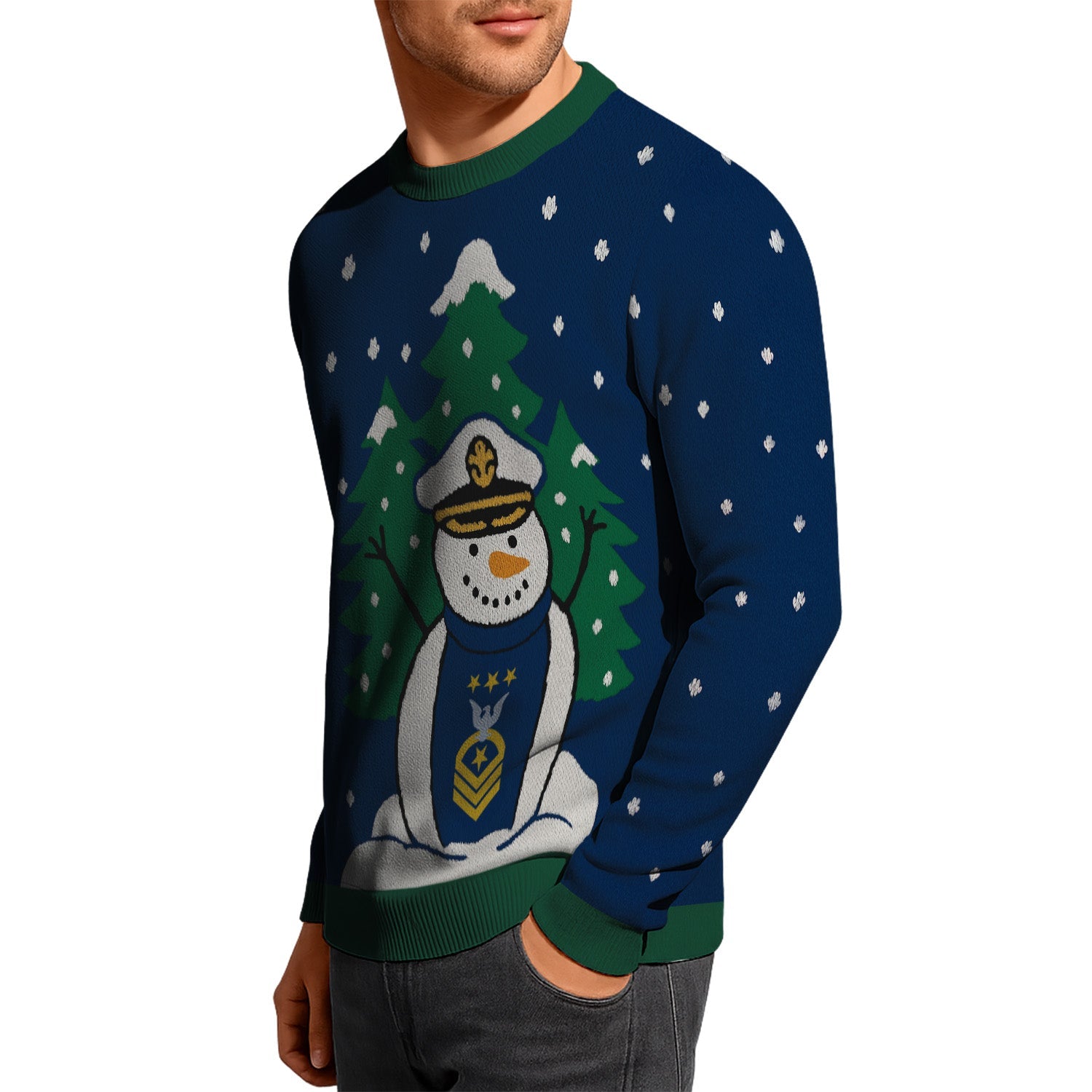 Personalized US Navy Christmas Ugly Sweater TUST16