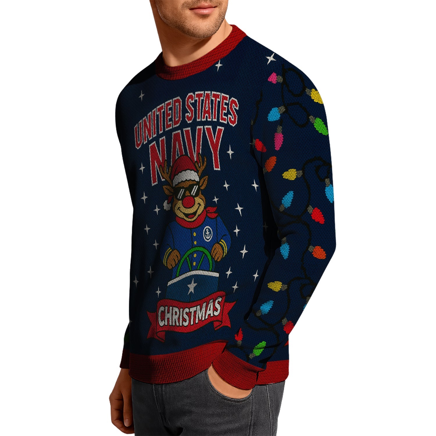 US Navy 1775 - 2025 Christmas Ugly Sweater