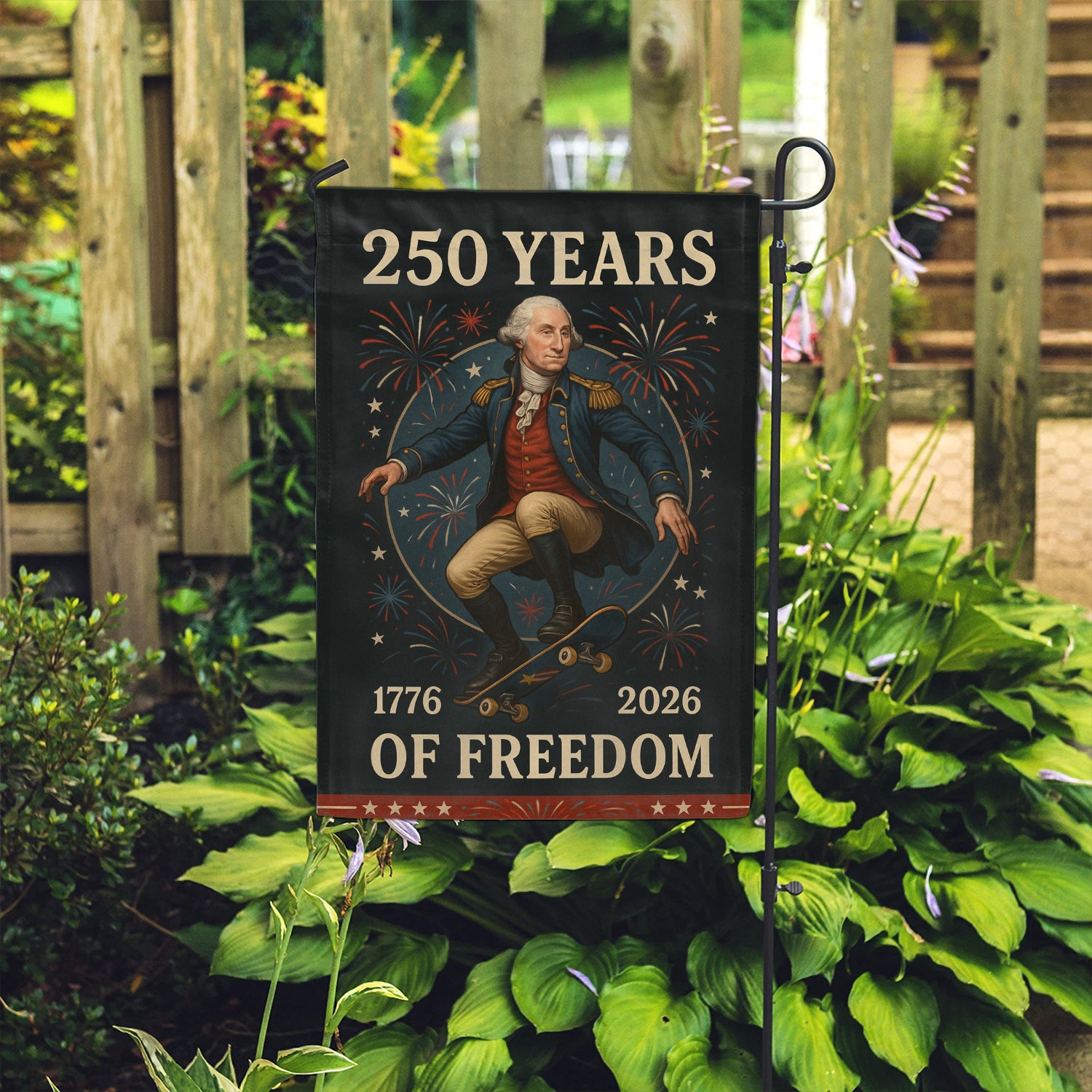 250 Years Of Freedom Garden Flag 12''x18'' Twin-Side Printing
