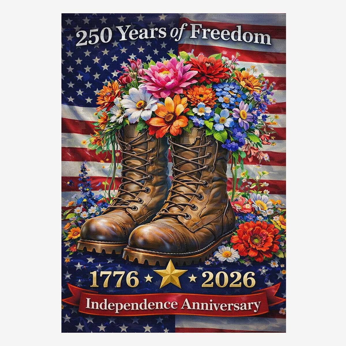 America 250 House Flag Veteran Independence Anniversary