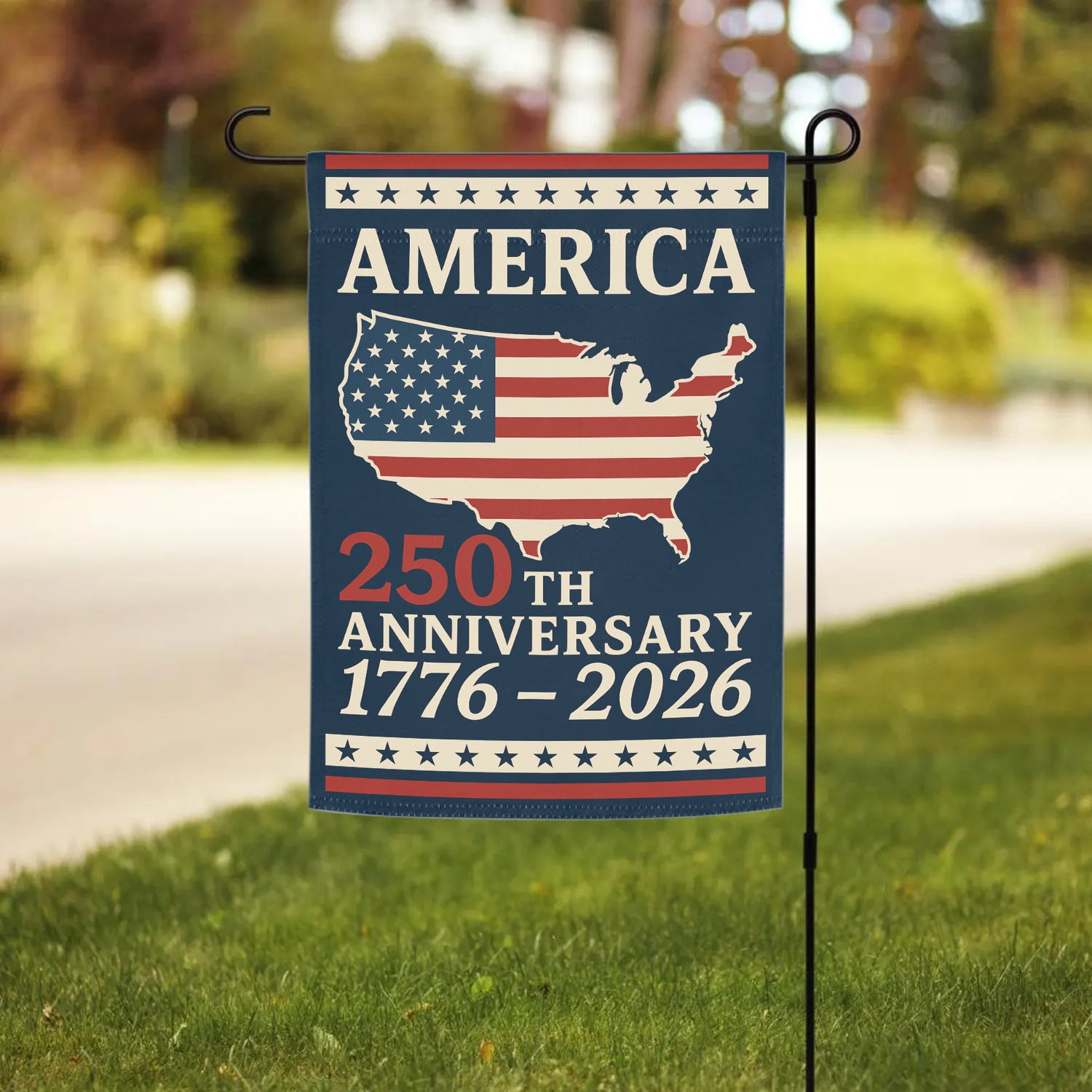 America 250th Anniversary 1776-2026 Garden Flag 12''x18'' Twin-Side Printing