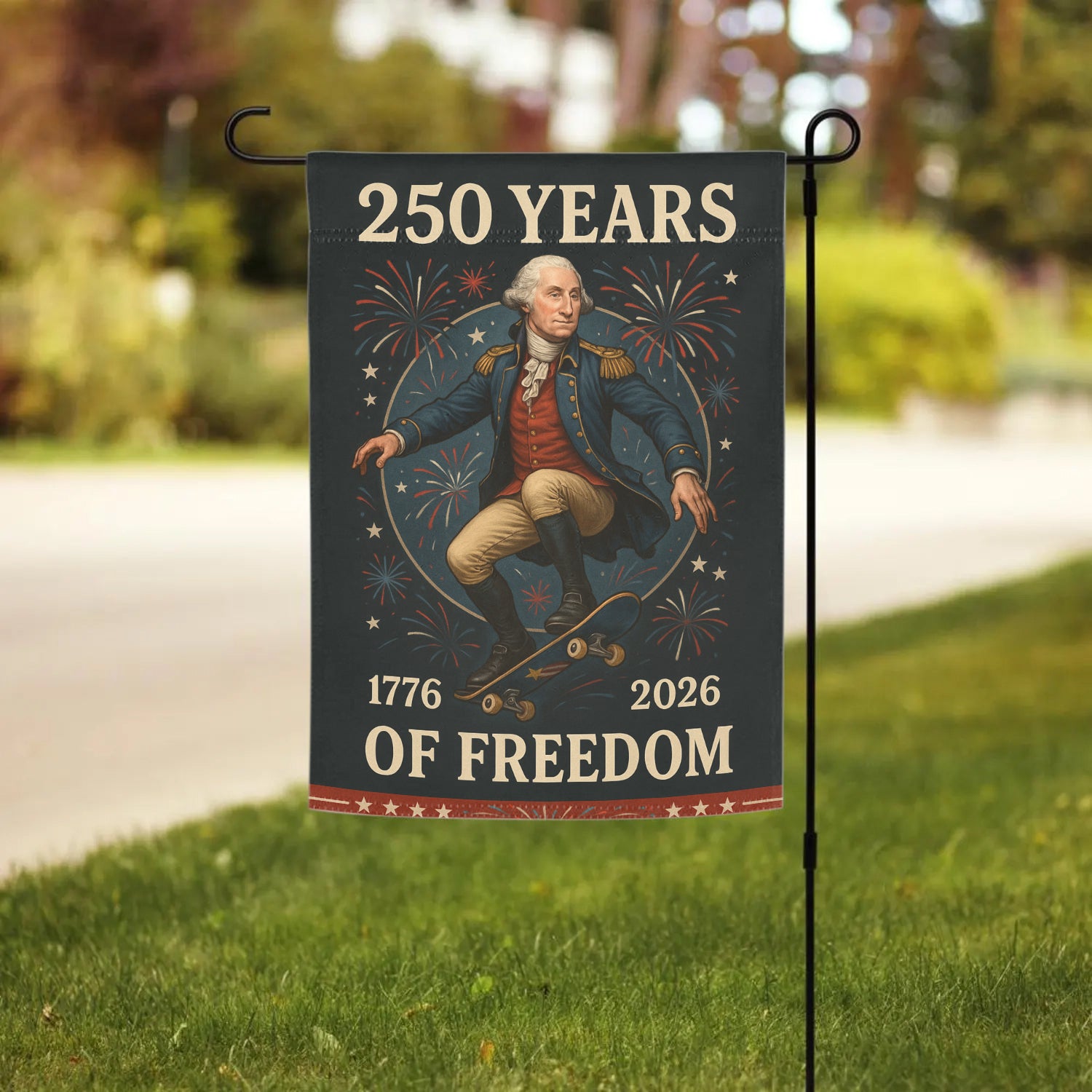 250 Years Of Freedom Garden Flag 12''x18'' Twin-Side Printing