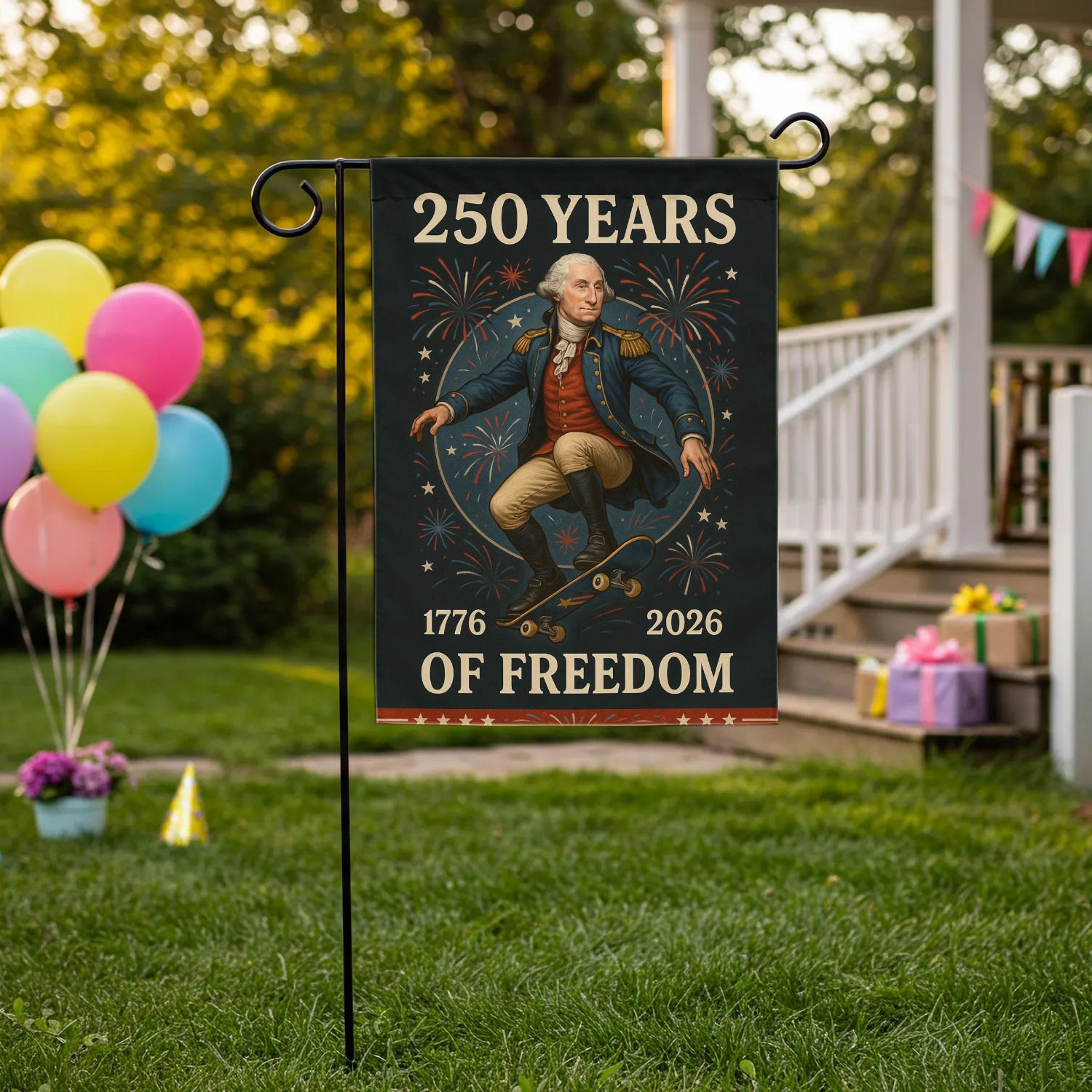 250 Years Of Freedom Garden Flag 12''x18'' Twin-Side Printing