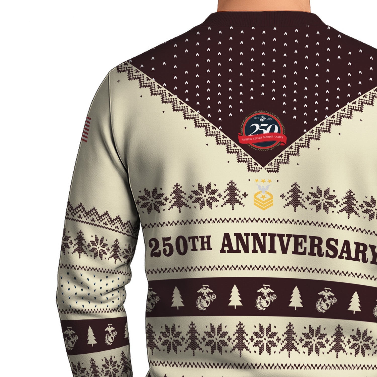 Custom Ranks USMC Ugly Christmas Sweater for Women Men TUST05