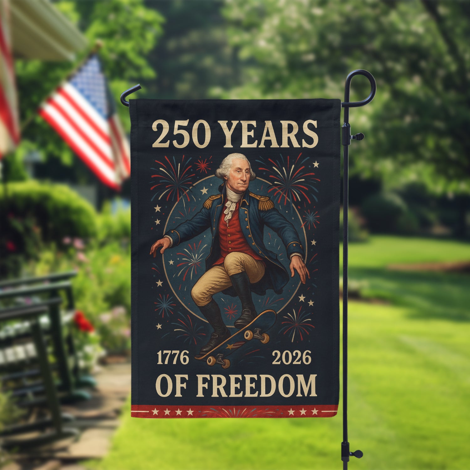 250 Years Of Freedom Garden Flag 12''x18'' Twin-Side Printing