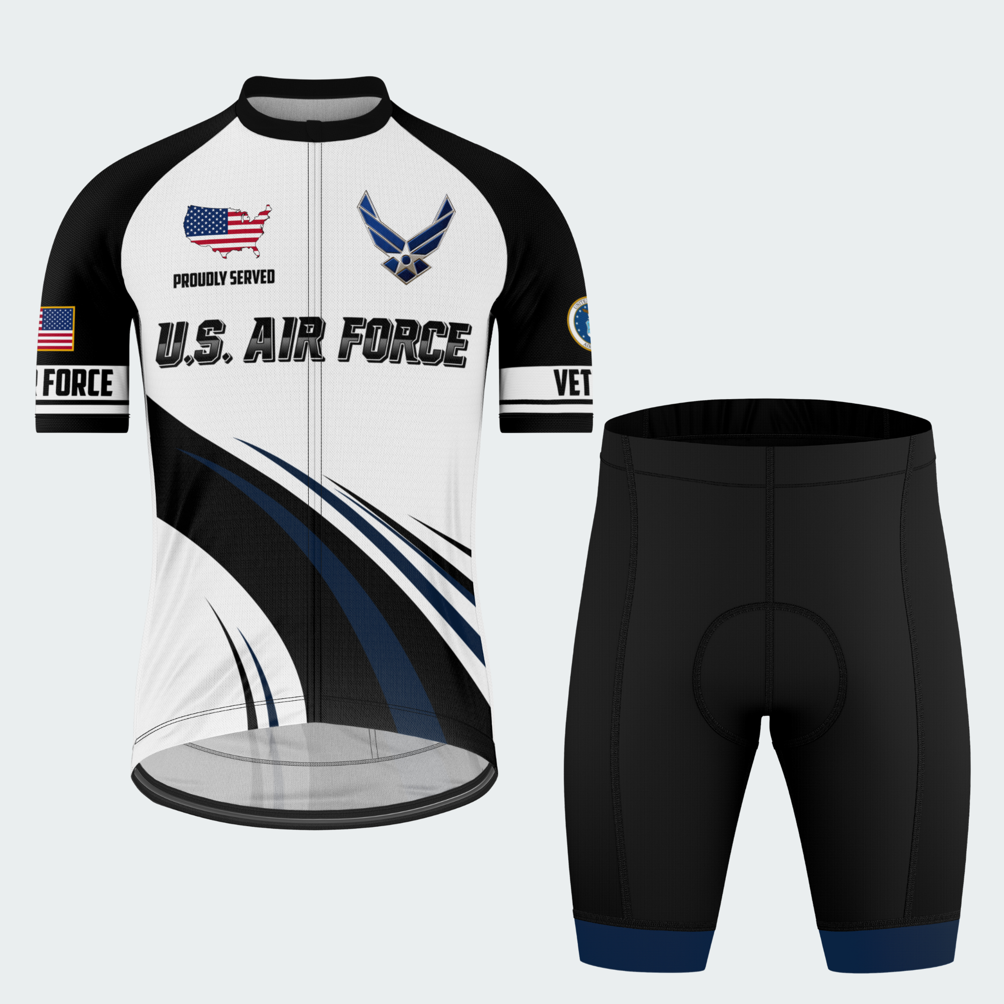 Men’s Personalized U.S. Air Force Proudly Served Cycling Jersey & Kit