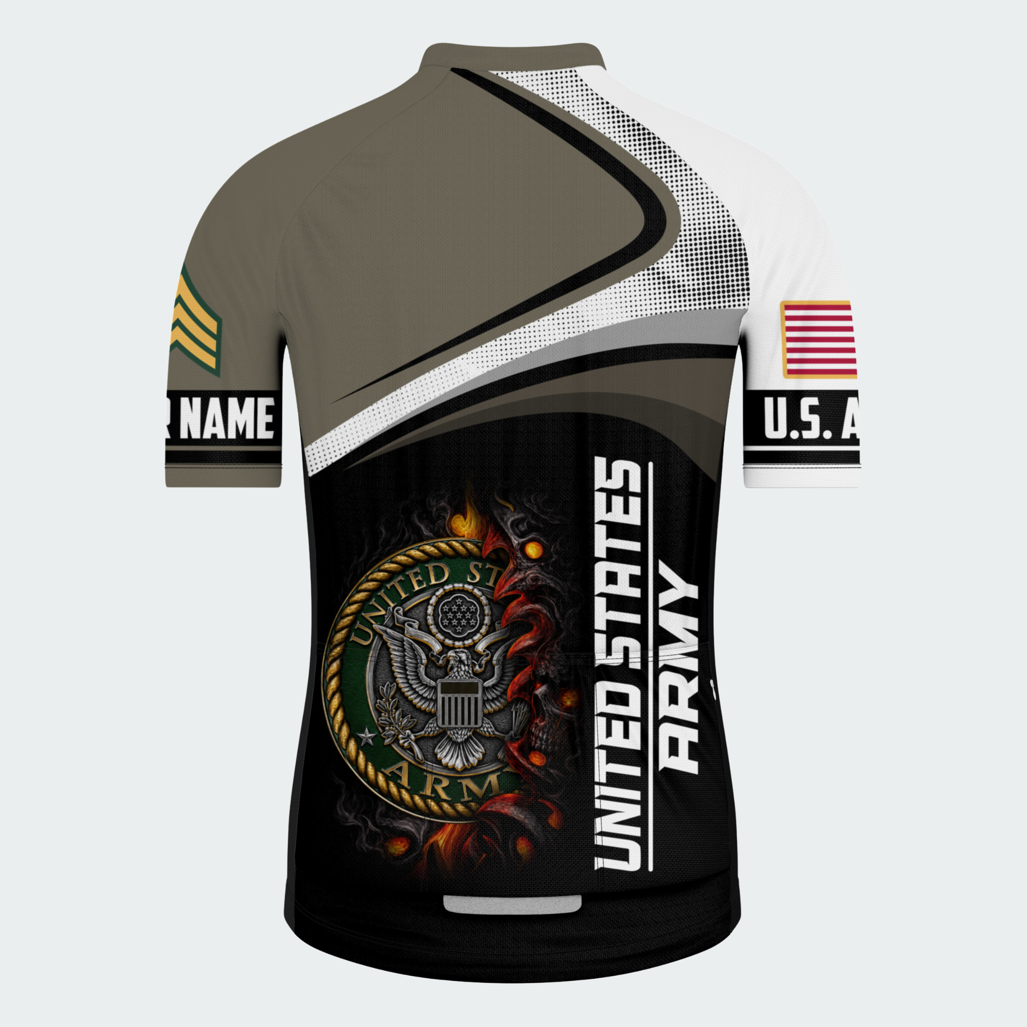 Men’s Personalized U.S. Army Seal Regular Fit Cycling Jersey & Kit