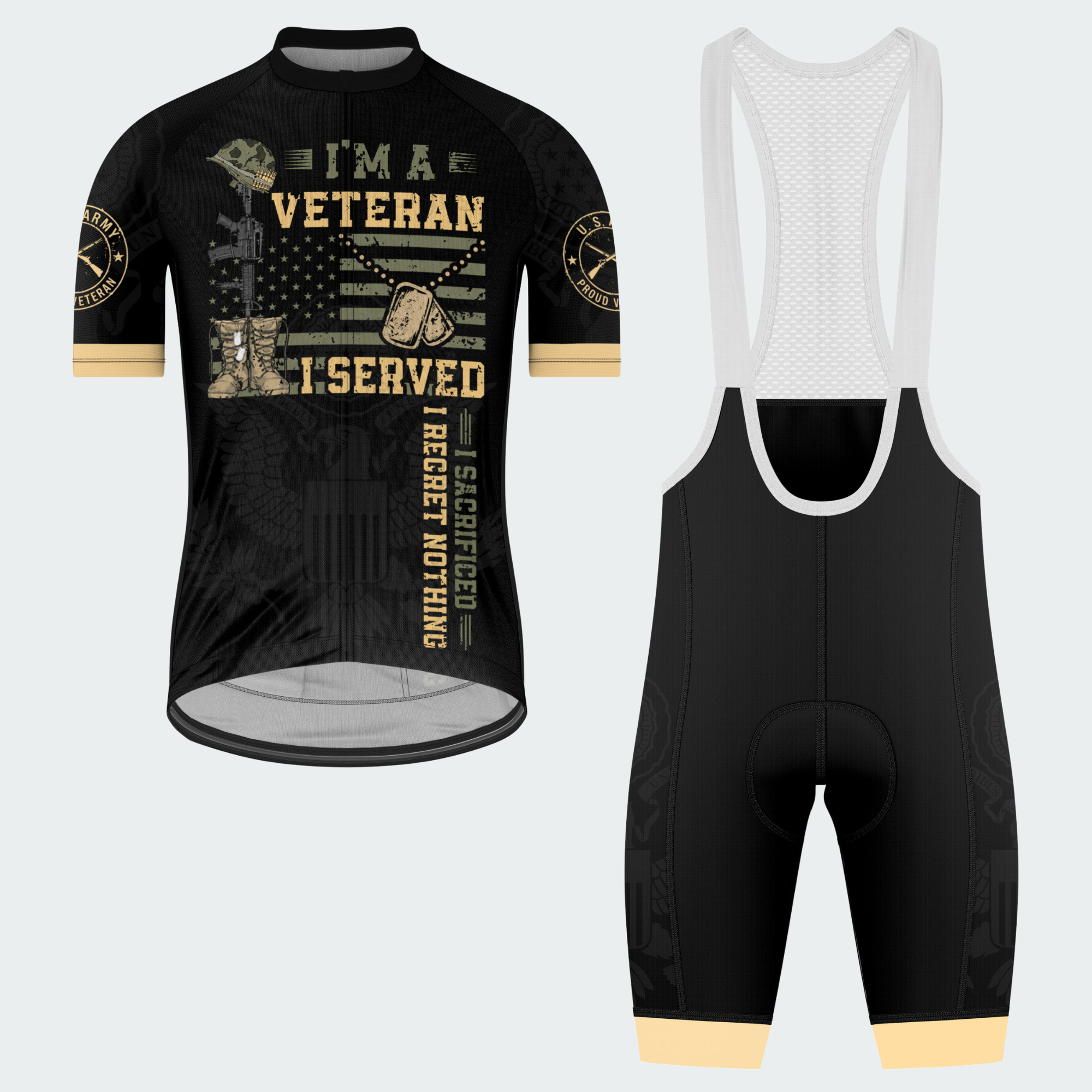 Men’s Personalized U.S. Army I Served Veteran Cycling Jersey & Kit