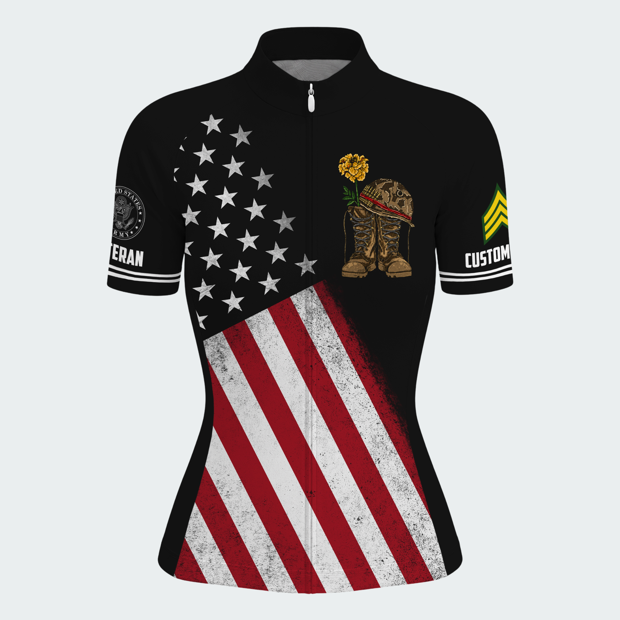 Women’s Personalized Army Female Veteran DD-214 Cycling Jersey & Kit