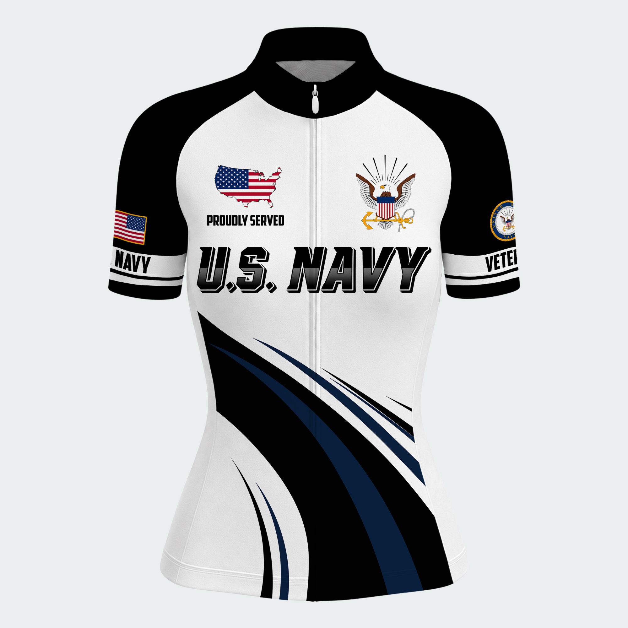 Women’s Personalized U.S. Navy Proudly Served Cycling Jersey & Kit