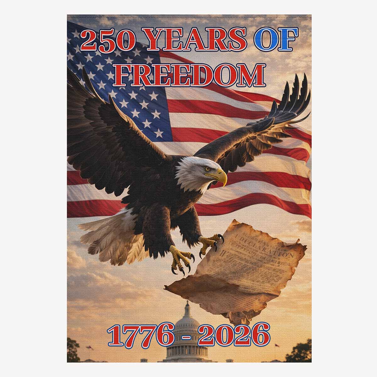 America 250 House Flag Declaration of Independence Anniversary