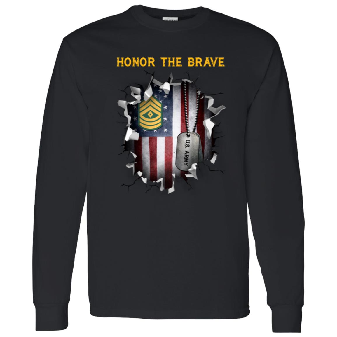 US Army E-8 First Sergeant E8 1SG Noncommissioned Officer - Honor The Brave Front Shirt