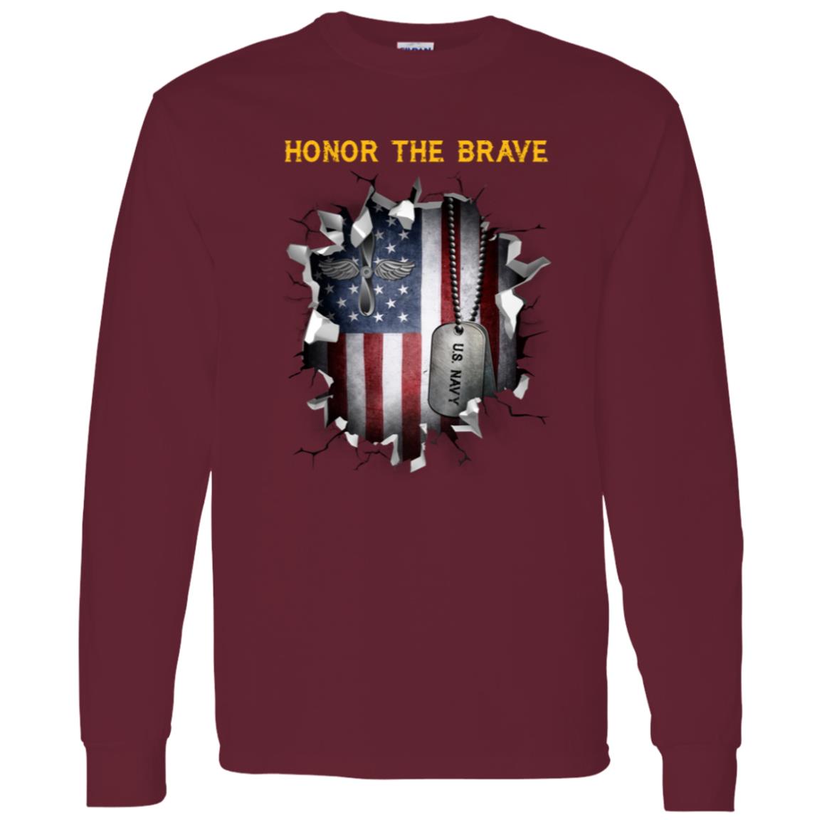 U.S Navy Aviation machinist_s mate Navy AD - Honor The Brave Front Shirt