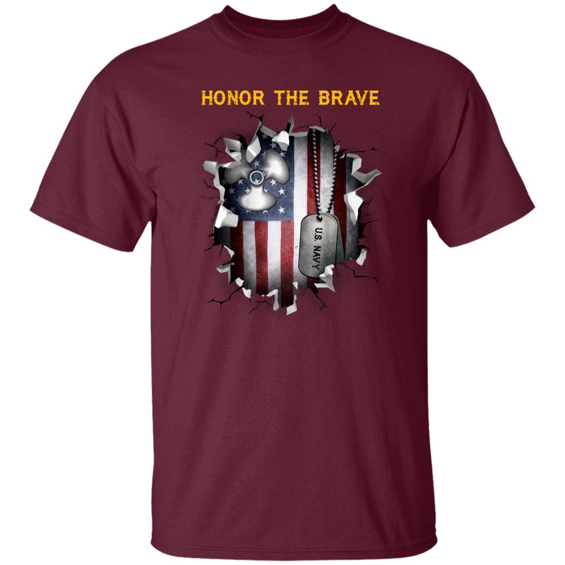 US Navy Machinist_s Mate Navy MM - Honor The Brave Front Shirt
