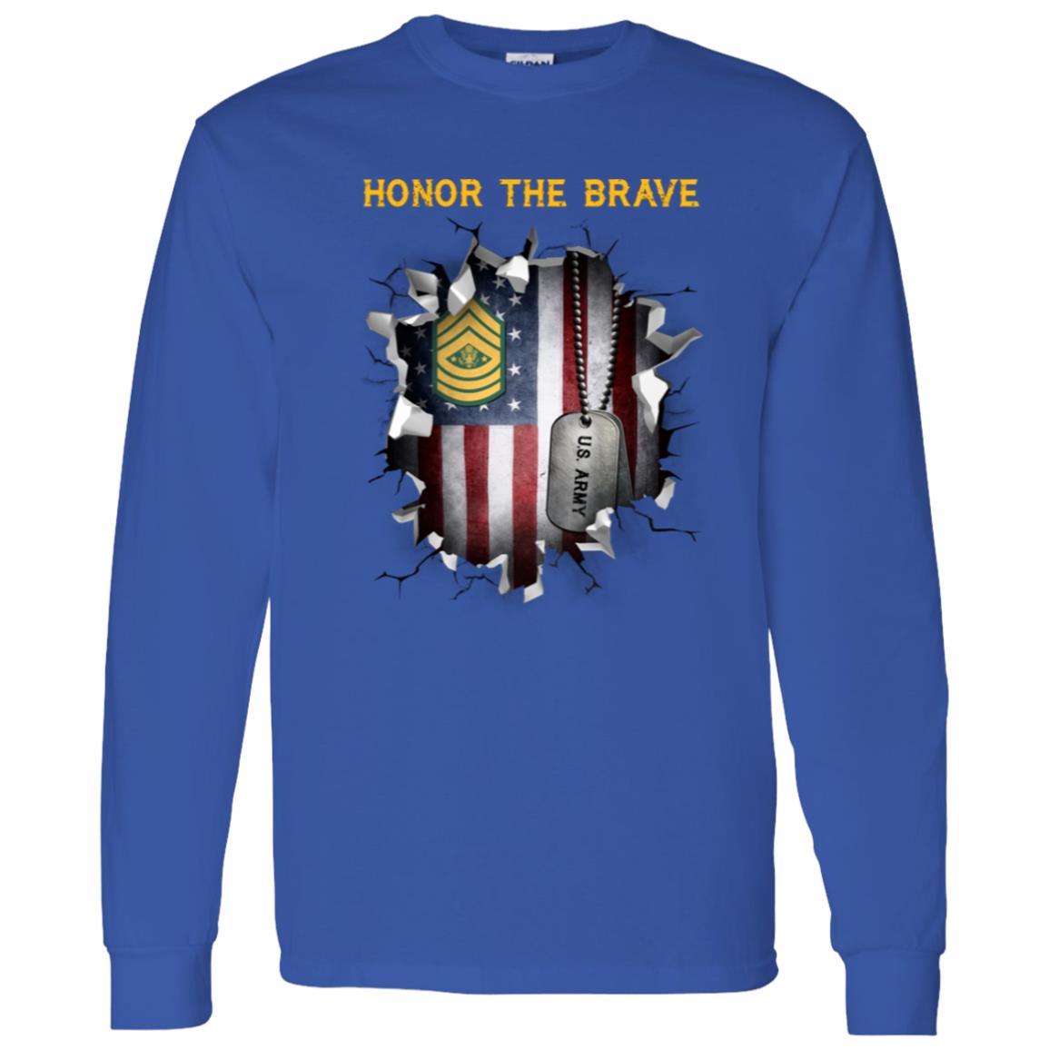 US Army E-9 Sergeant Major of the Army E9 SMA Noncommissioned Officer - RICH-TSHIRT-07 Front Shirt