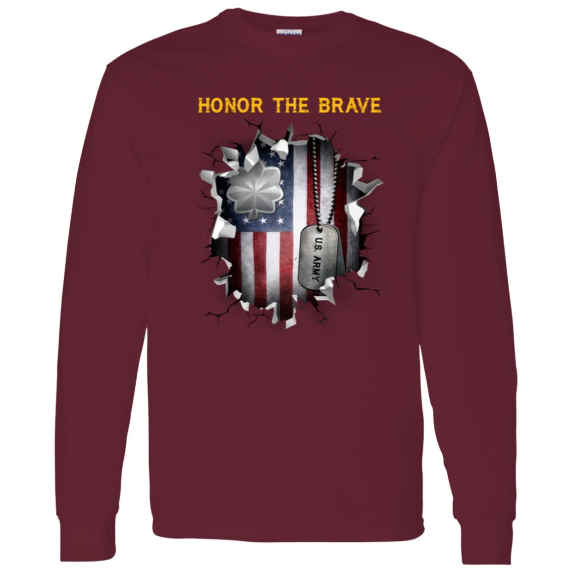 US Army O-5 Lieutenant Colonel O5 LTC Field Officer - Honor The Brave Front Shirt
