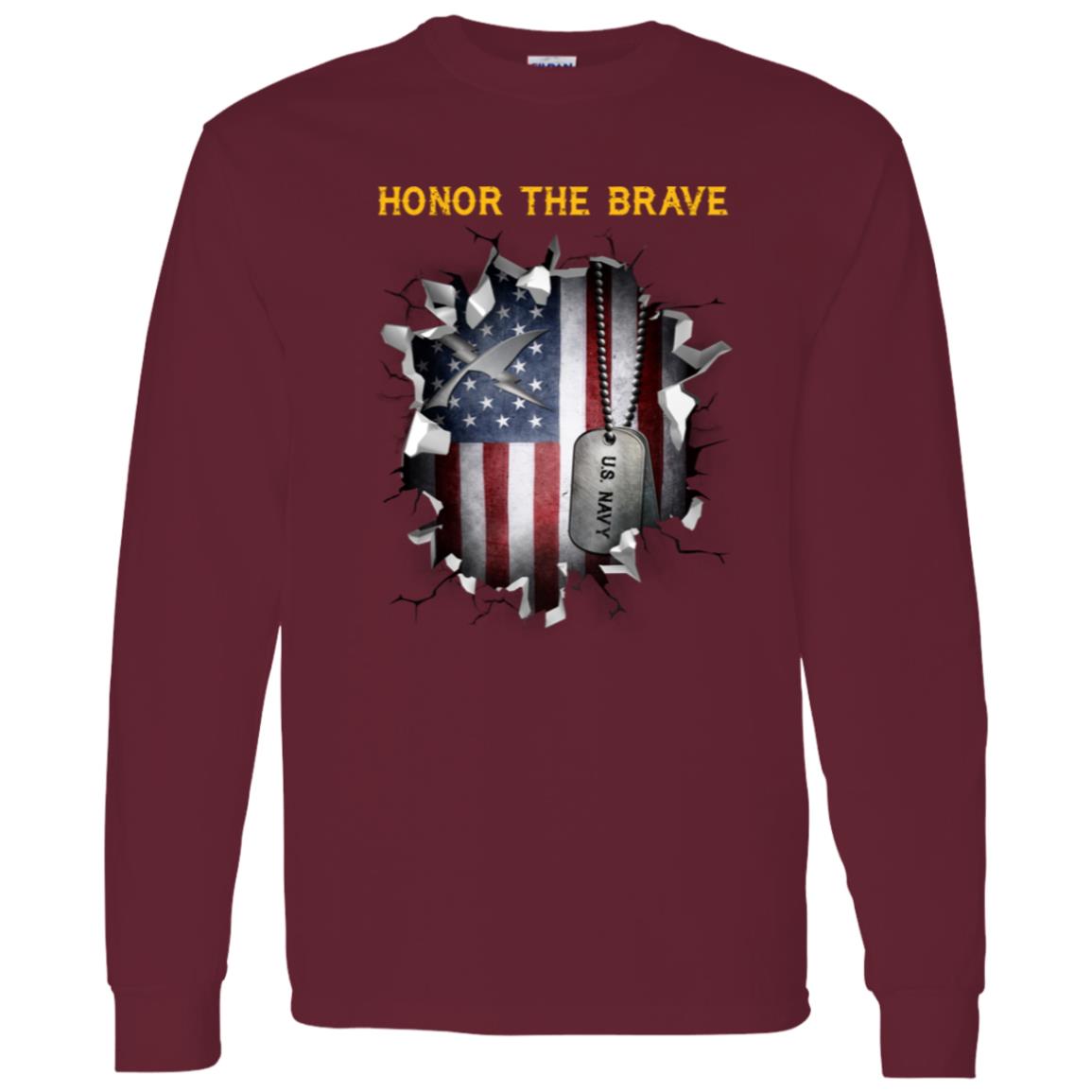 U.S Navy Cryptologic technician Navy CT - Honor The Brave Front Shirt