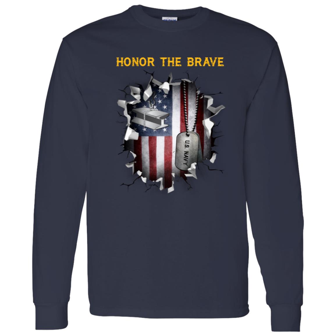 Navy Steelworker Navy SW - Honor The Brave Front Shirt