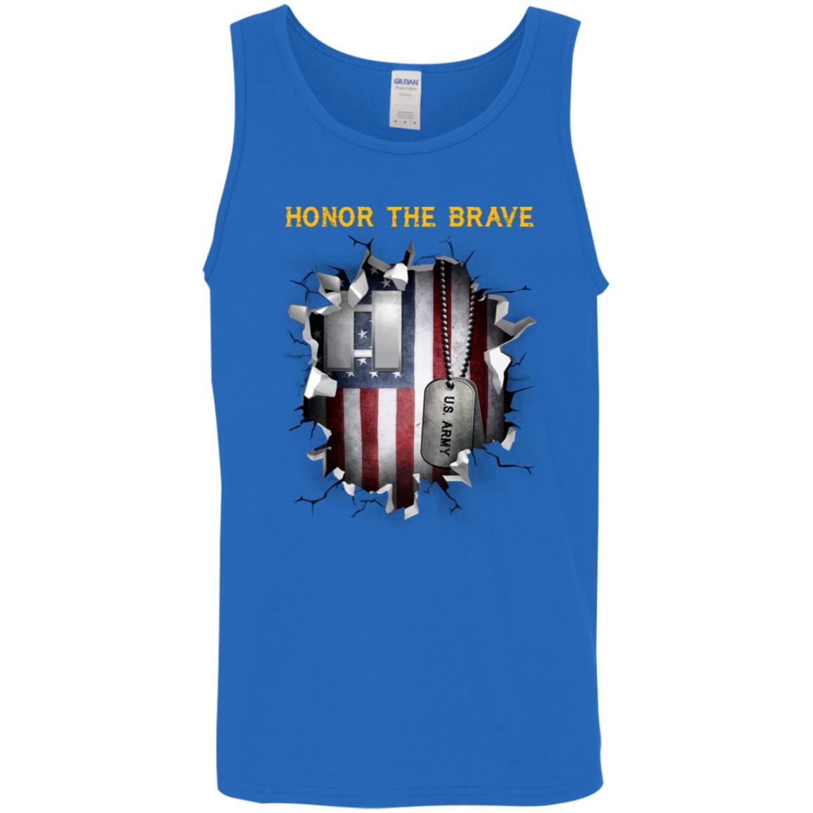 US Army O-3 Captain O3 CPT Commissioned Officer - Honor The Brave Front Shirt