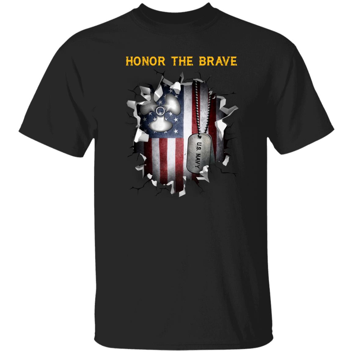 US Navy Machinist_s Mate Navy MM - Honor The Brave Front Shirt