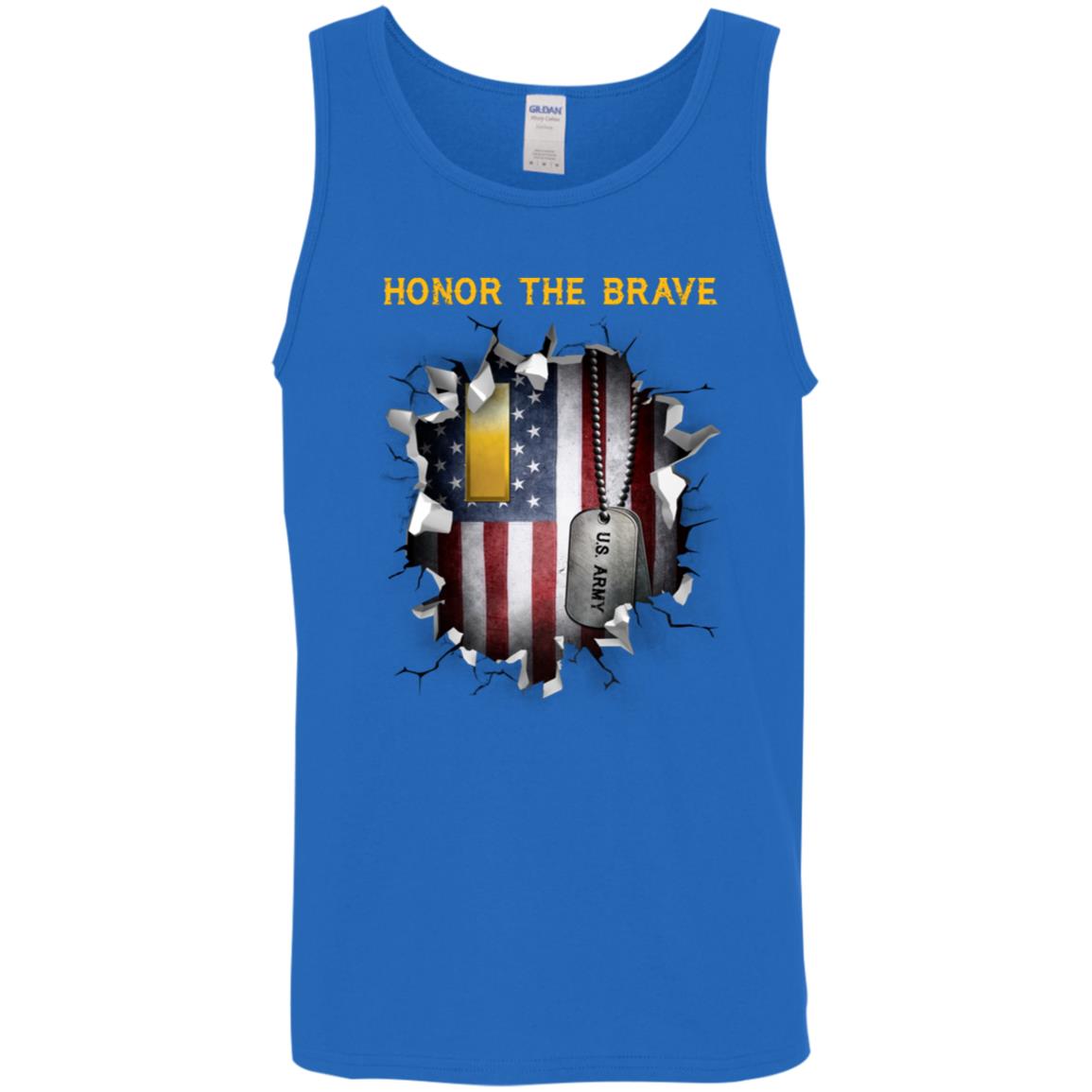 US Army O-1 Second Lieutenant O1 2LT Commissioned Officer - Honor The Brave Front Shirt