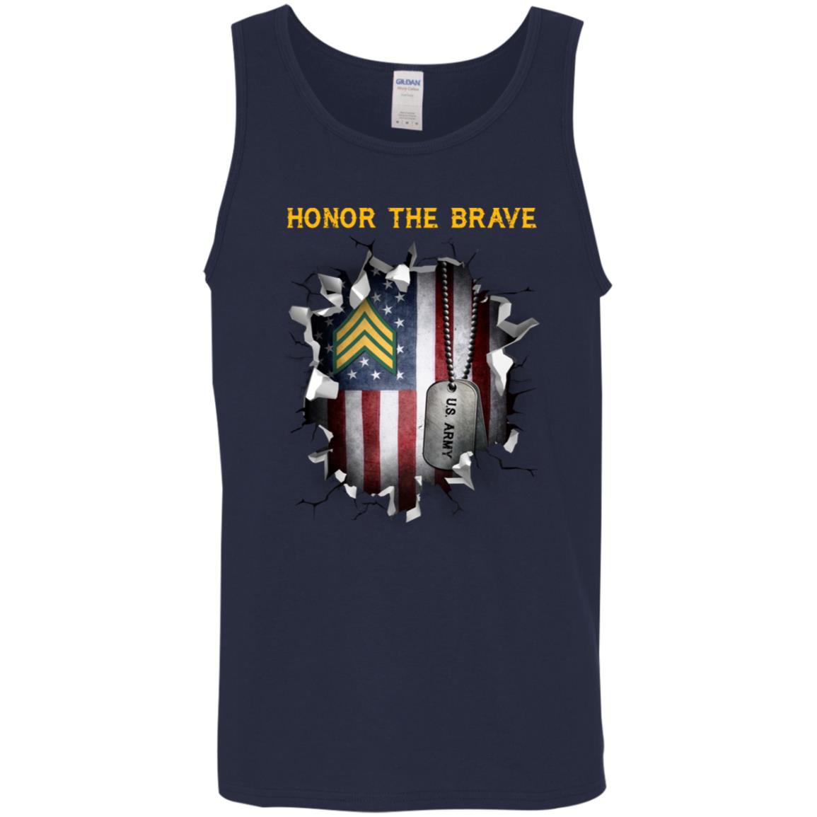 US Army E-5 Sergeant E5 SGT Noncommissioned Officer - Honor The Brave Front Shirt