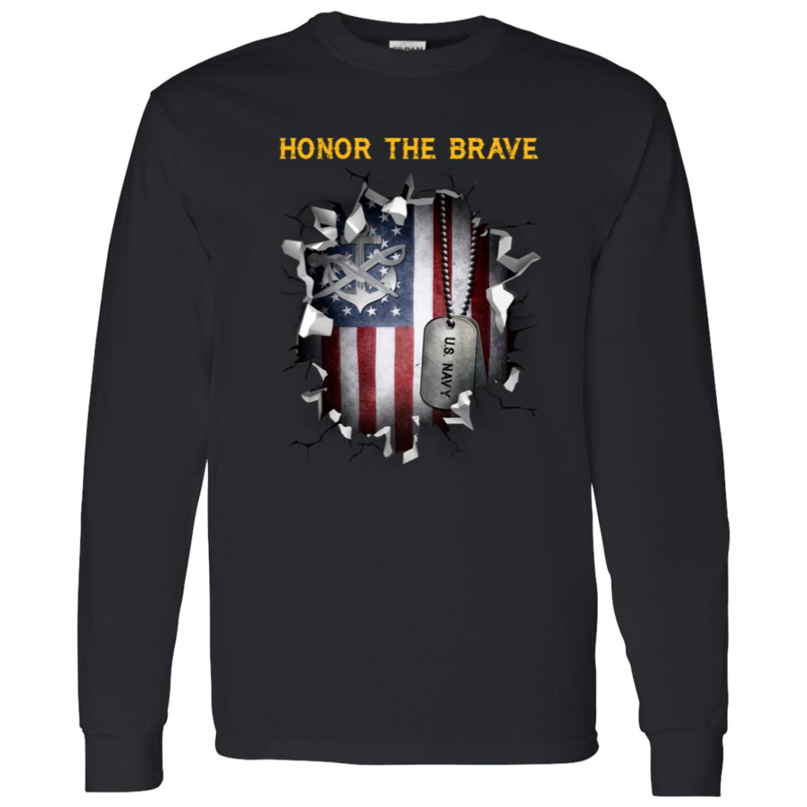 Navy Special Warfare Boat Operator Navy SB - Honor The Brave Front Shirt