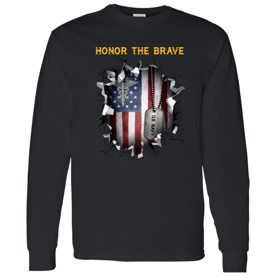 U.S Navy Hospital Corpsman Navy HM - Honor The Brave Front Shirt
