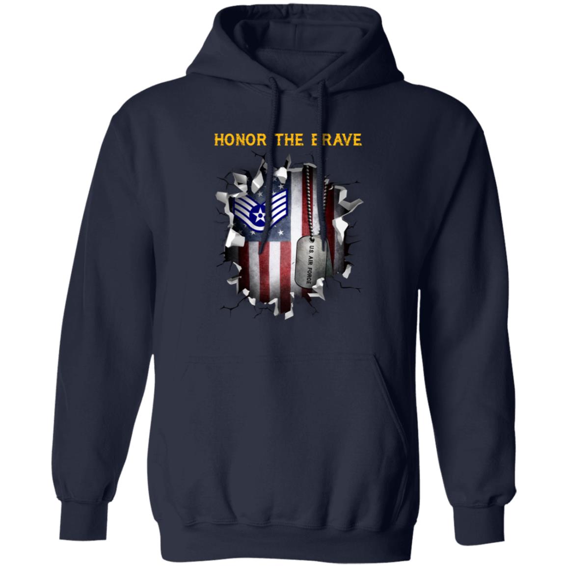 US Air Force E-5 Staff Sergeant SSgt E5 Noncommissioned Officer  - Honor The BraveAF  - Honor The Brave - Honor The Brave Front Shirt