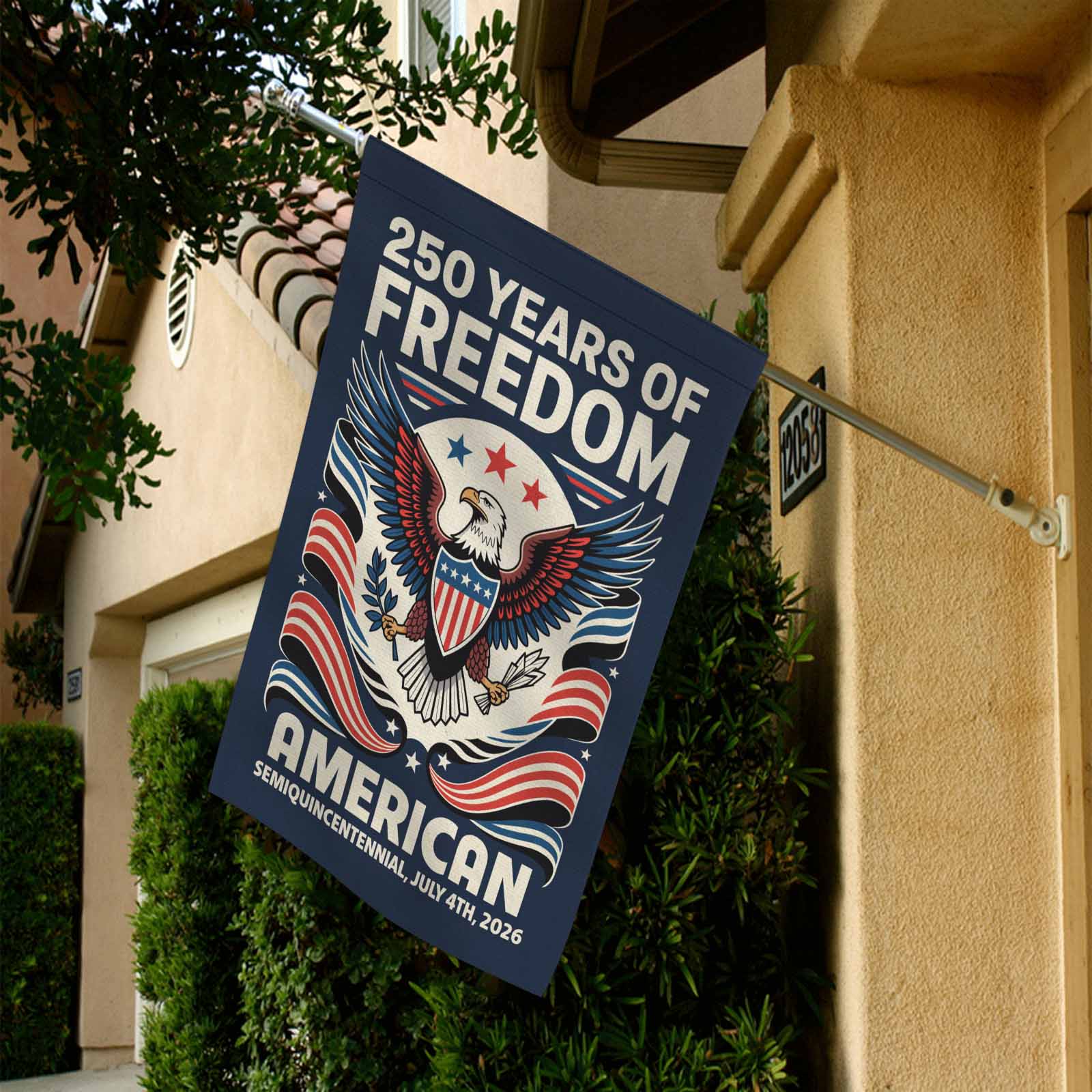 American 250 Years of Freedom Garden Flag July 4th 2026 Patriotic Decor