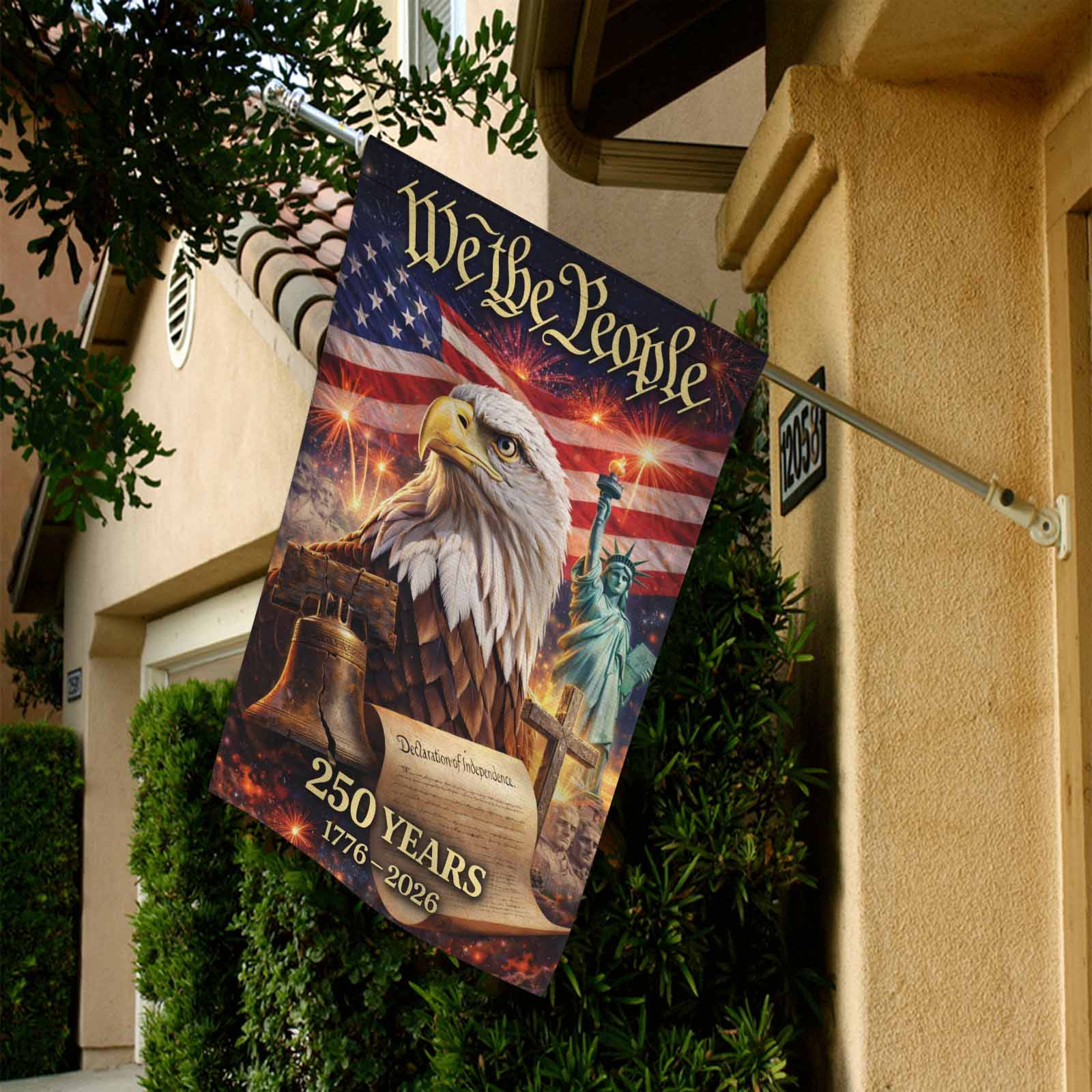 We The People America 250 Garden Flag 1776–2026 Patriotic Decor